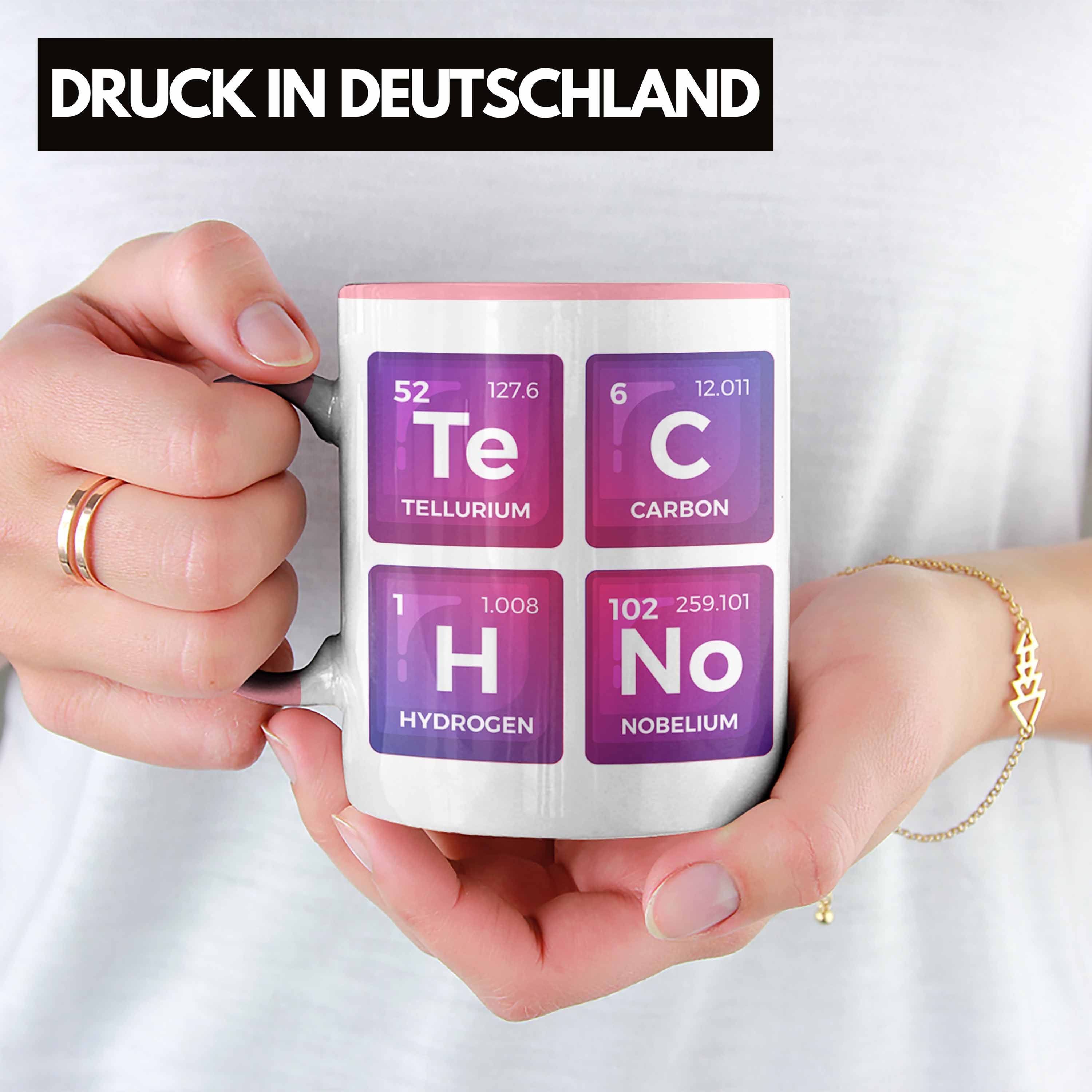 Techno Trendation Fans Rave Tasse Tasse Techno Rosa Musiker Geschenk