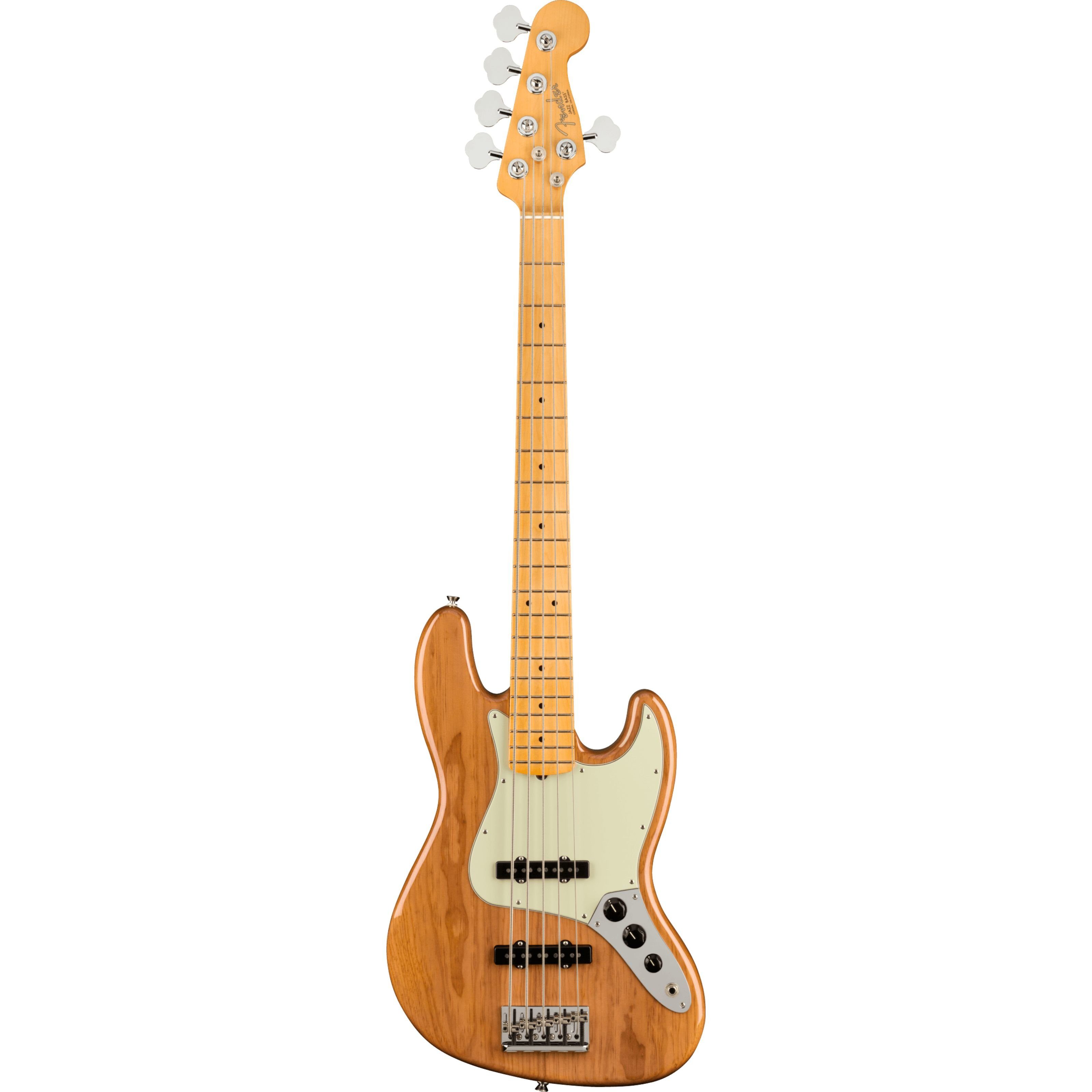 Fender E-Bass, E-Bässe, 5-Saiter E-Bässe, American Professional II Jazz Bass V MN Roasted Pine - E-Bass