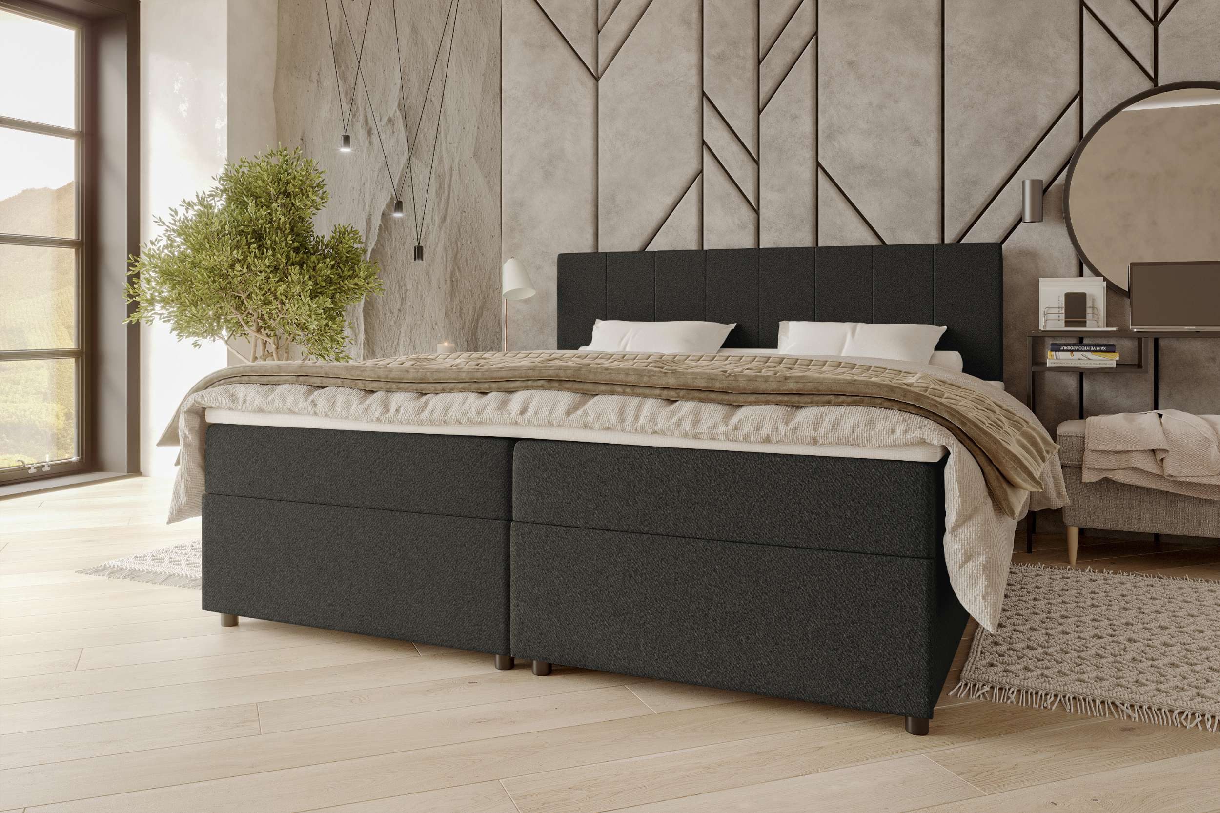 99rooms Boxspringbett Kira (Schlafzimmerbett, Bett), 140/160/180x200 günstig online kaufen