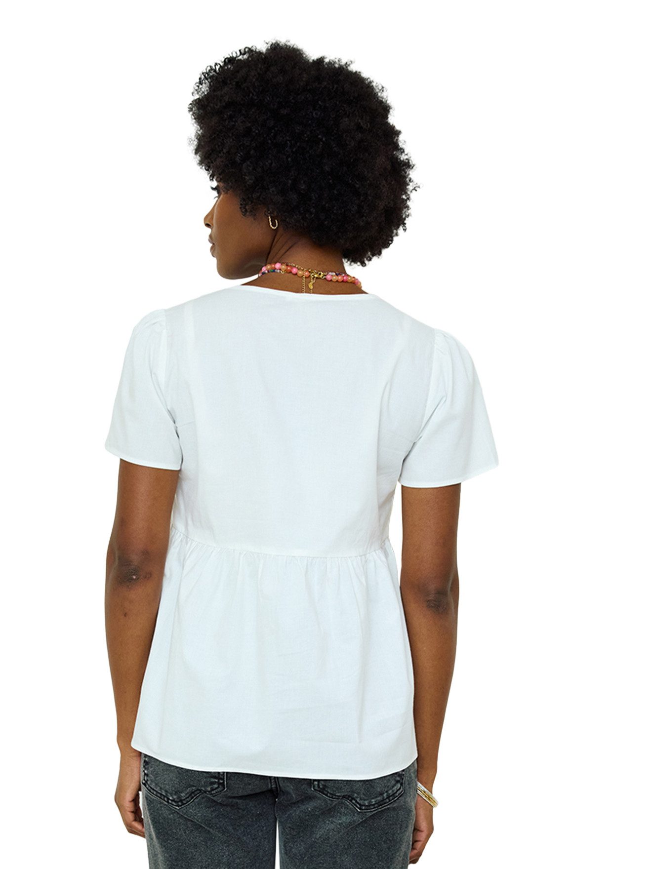 vertbaudet Umstandsbluse Umstands- und Stillbluse mit Bindeband, Baumwolle