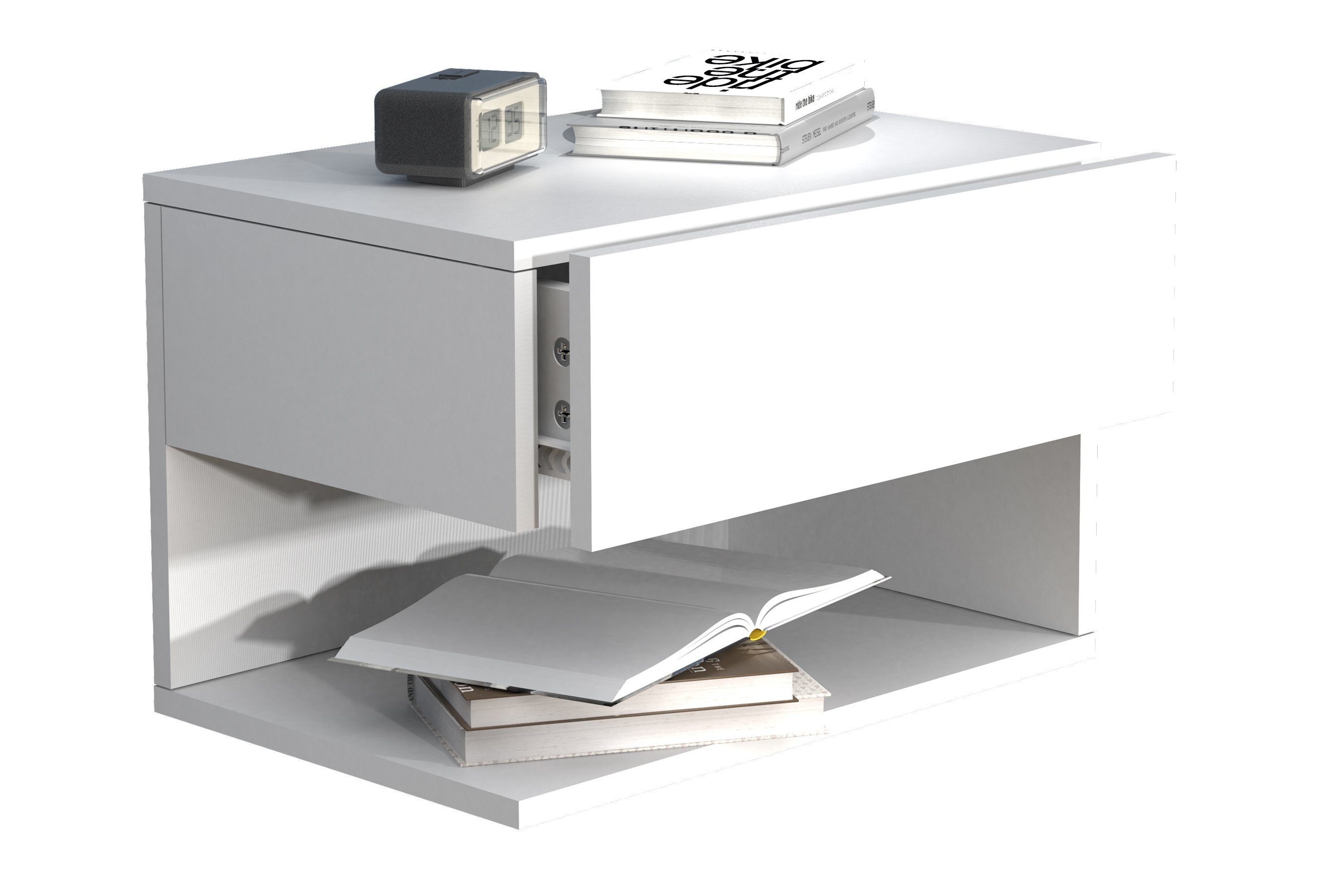 VCM Nachttisch Wandschublade Wand Hänge Nachttisch Usal XL 45cm, Pflegeleic günstig online kaufen