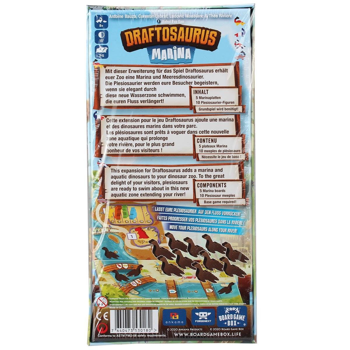Board Game Box Spiel Draftosaurus - Marina Erweiterung DE/EN/FR