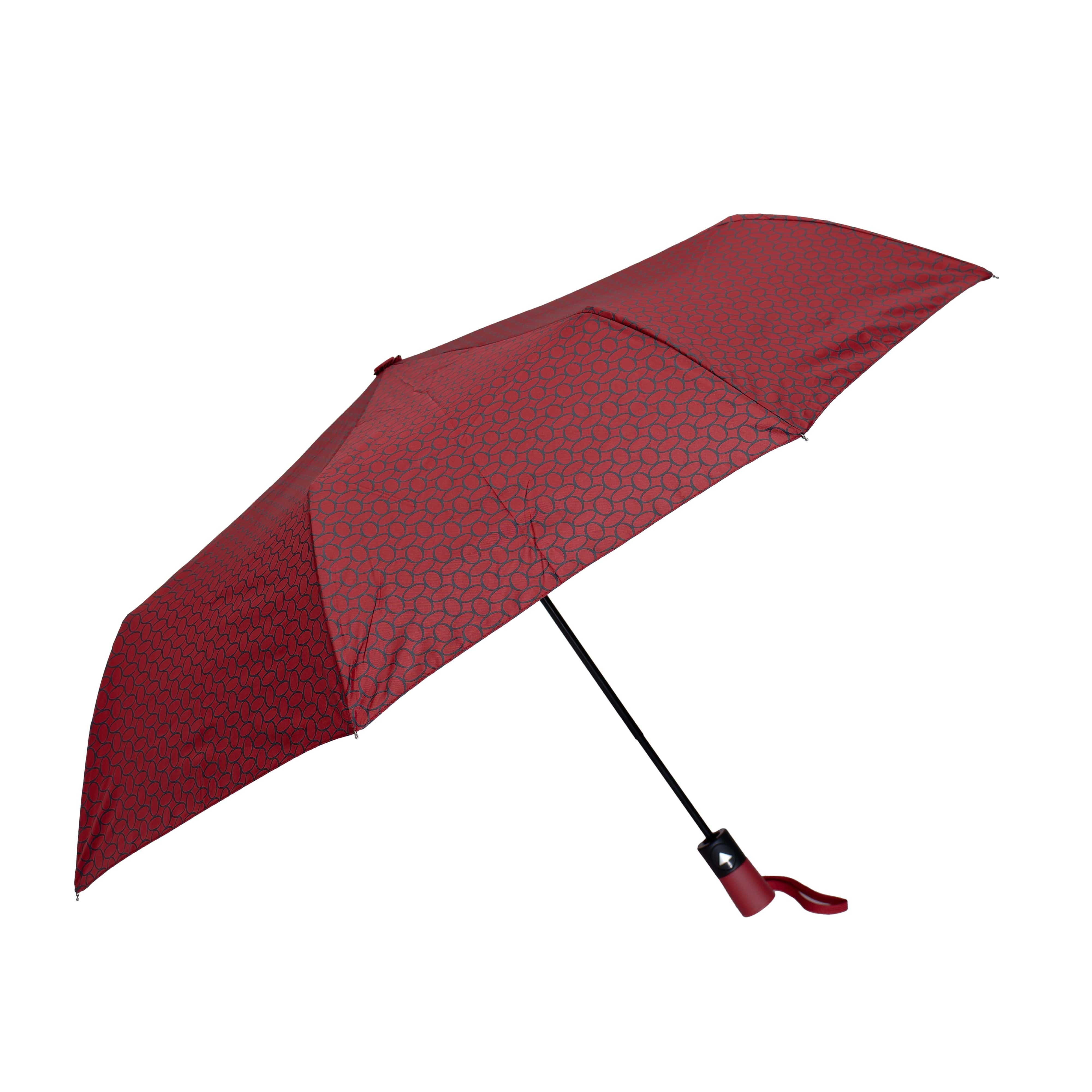 Susino Taschenregenschirm Teleskop Taschenschirm mit Schutzhülle, ⌀100 cm mit Muster