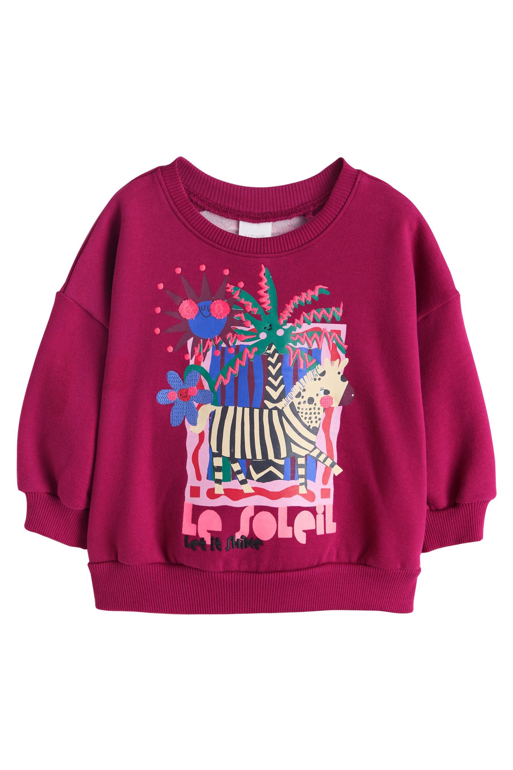 Sweater Sweatshirt mit Rundhalsausschnitt