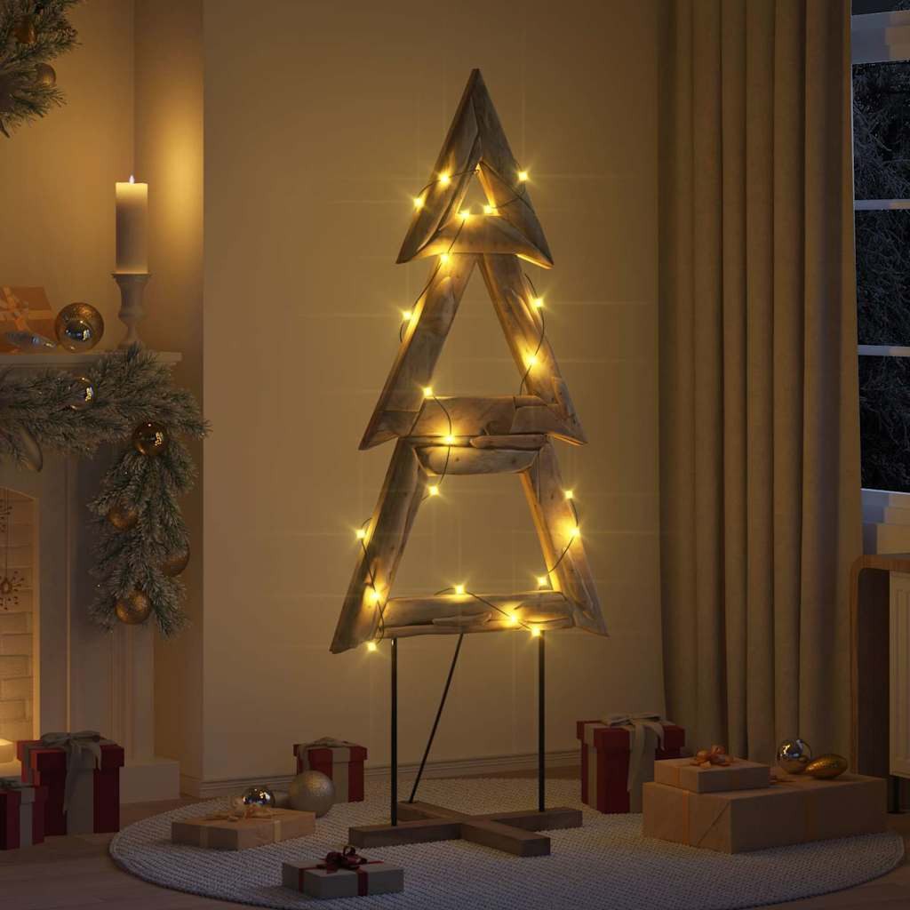 vidaXL Künstlicher Weihnachtsbaum Weihnachtsbaum Braun 181 cm Massivholz