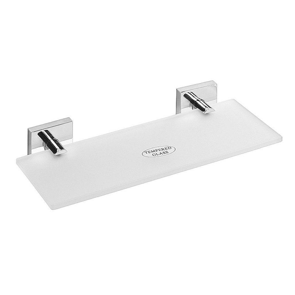BRILLANTBAD® Duschablage META Glasablage Messing Chrom poliert für Bad & Küche >> zum Bohren