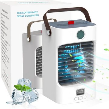 Daskoo Ventilatorkombigerät Mobile klimageräte,4 in 1 Air Conditioner mit 120° Drehfunktion, Luftbefeuchter und Luftreiniger mit wassertank und 3 Lüfterstufen