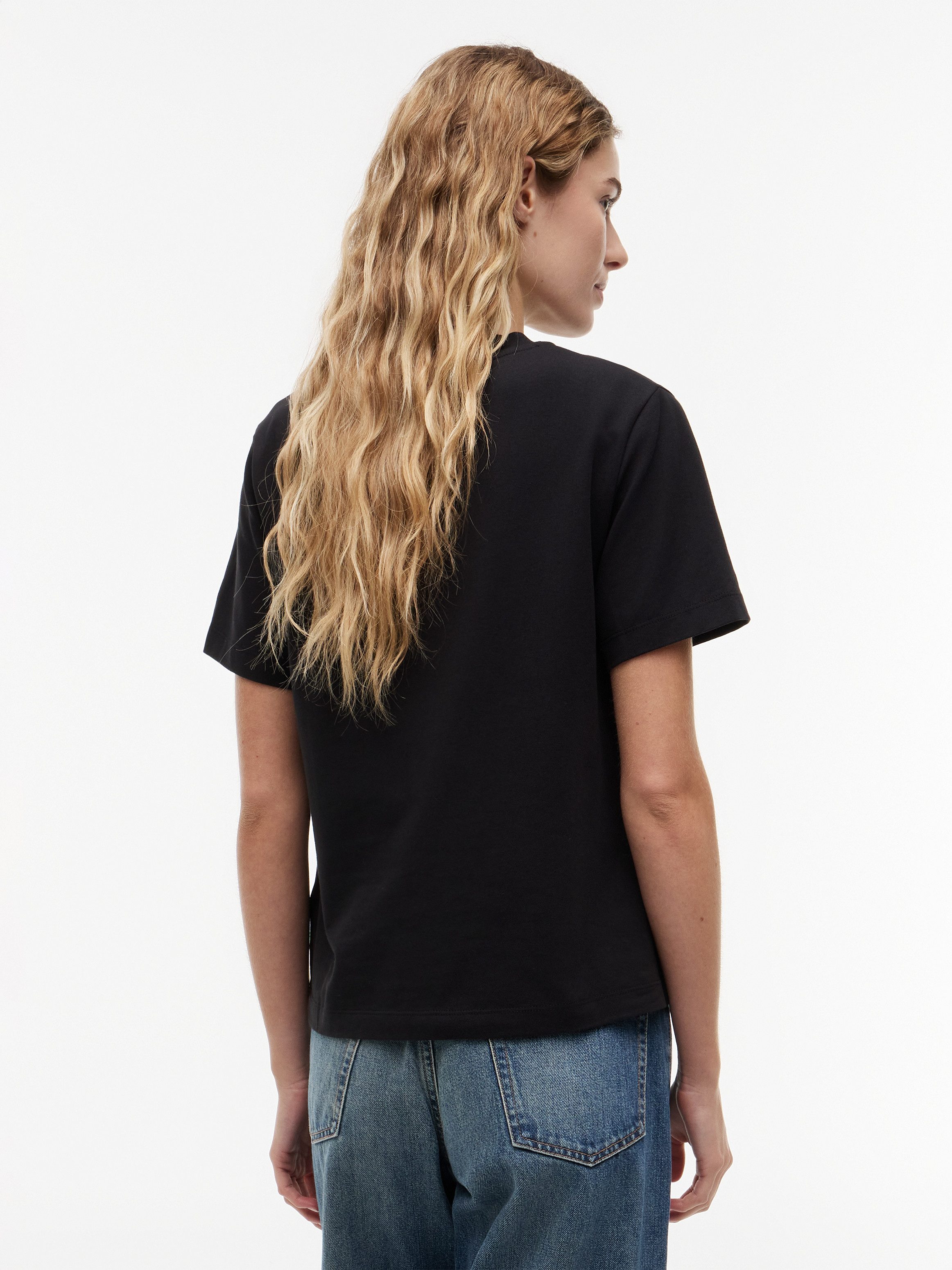 Tommy Hilfiger Kurzarmshirt TH SCRIPT REG C-NK SS TEE Baumwollmischung, regular fit