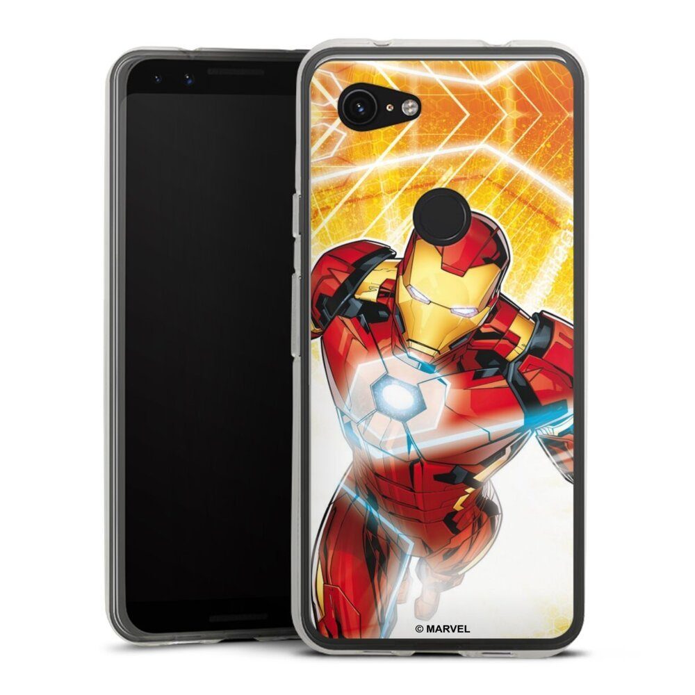 DeinDesign Handyhülle Iron Man on Fire, Google Pixel 3a Silikon Hülle Bumper Case Handy Schutzhülle