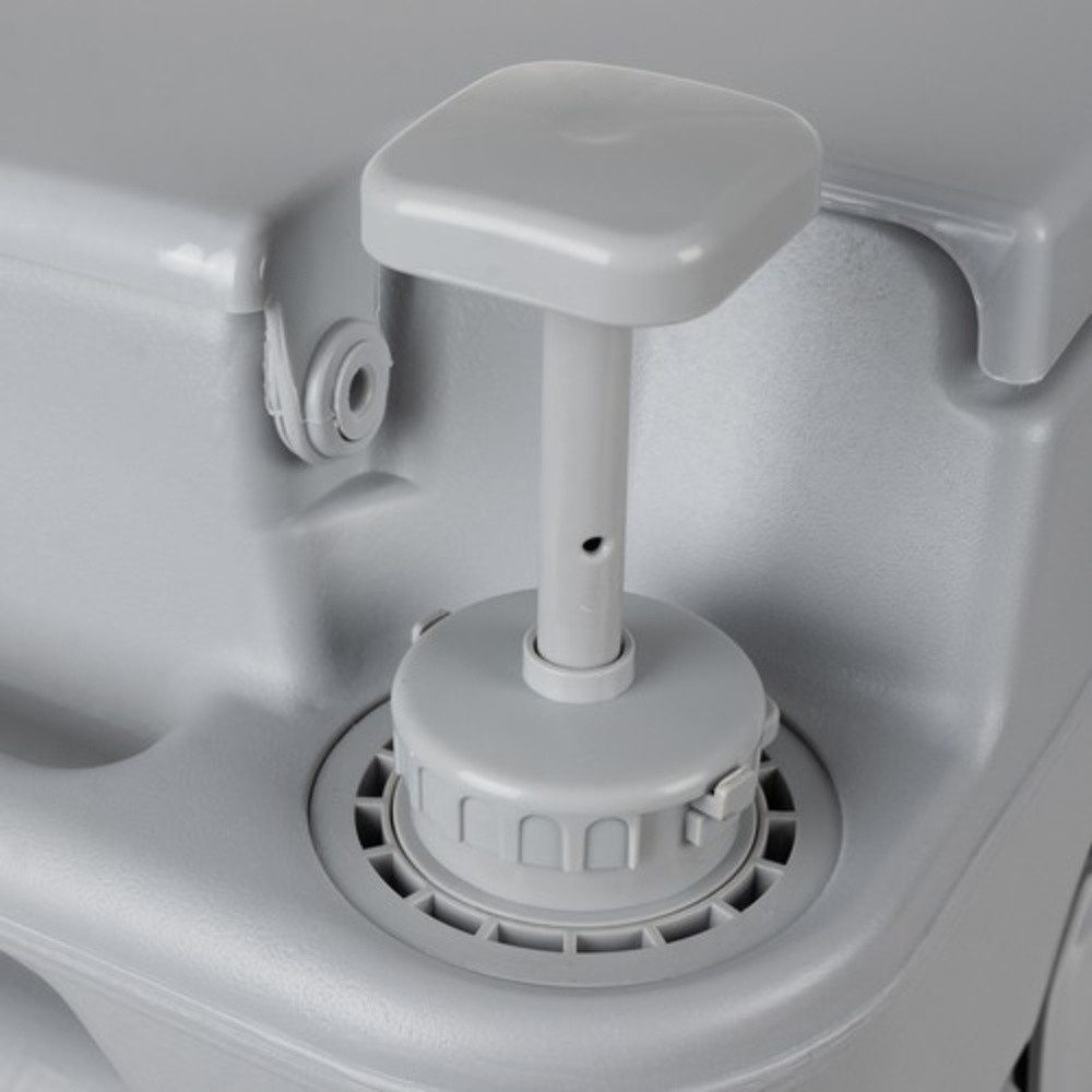 Trizand Campingtoilette Tragbare Toilette Camping, (Spar-Set, 1-St., Spülwasserversorgung), Abflussdeckel für hygienische und auslaufsichere Entleerung – Bild 5 von 5