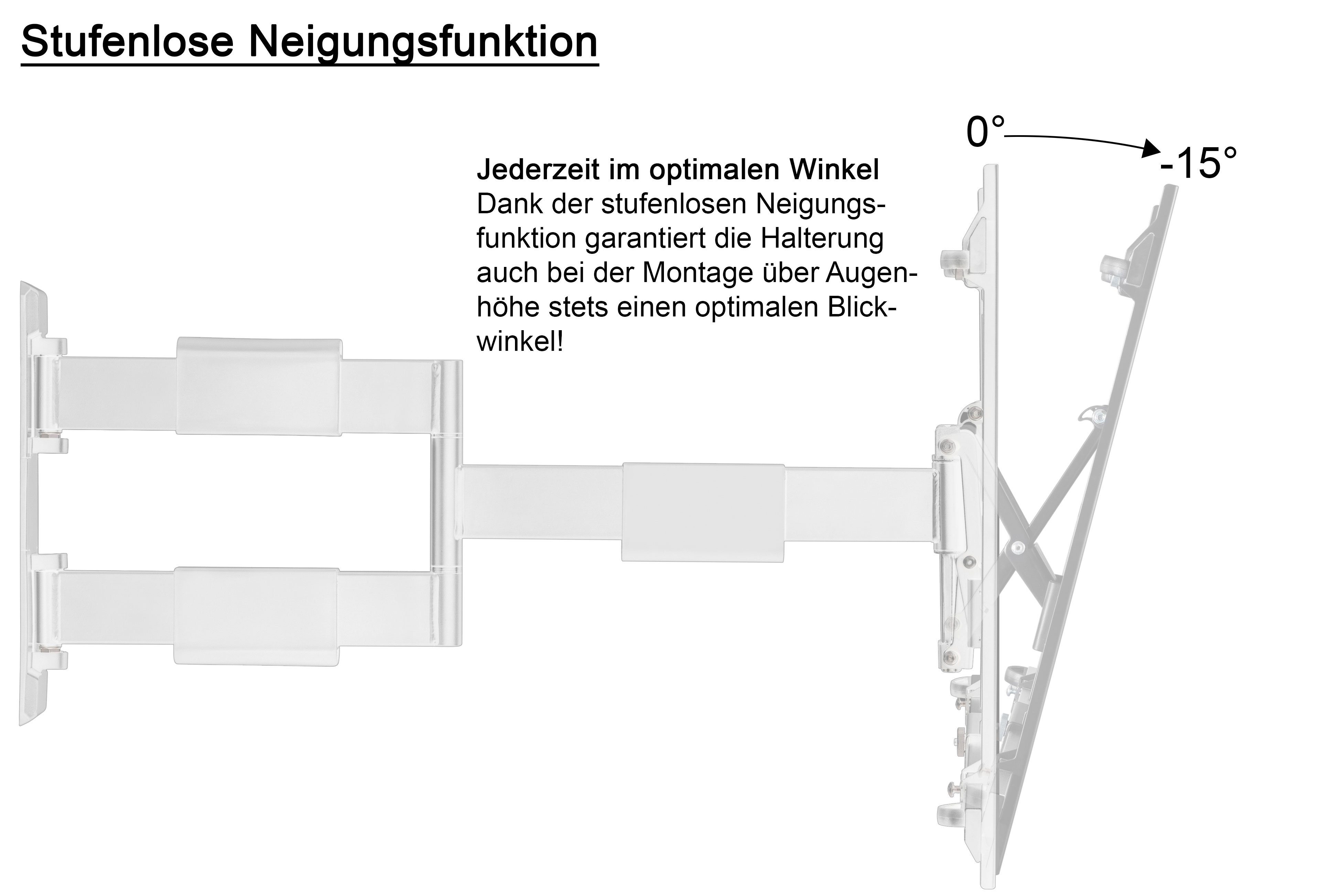TV-Wandhalterung, (ultraflach 32-60" vollbew weiß) weiss Monitore TV Wandhalterung für Xantron
