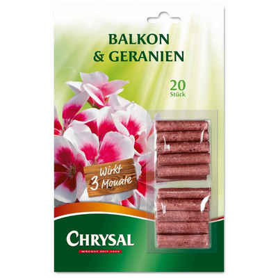 Chrysal Pflanzendünger Balkon & Geranien Düngestäbchen - 20 Stück