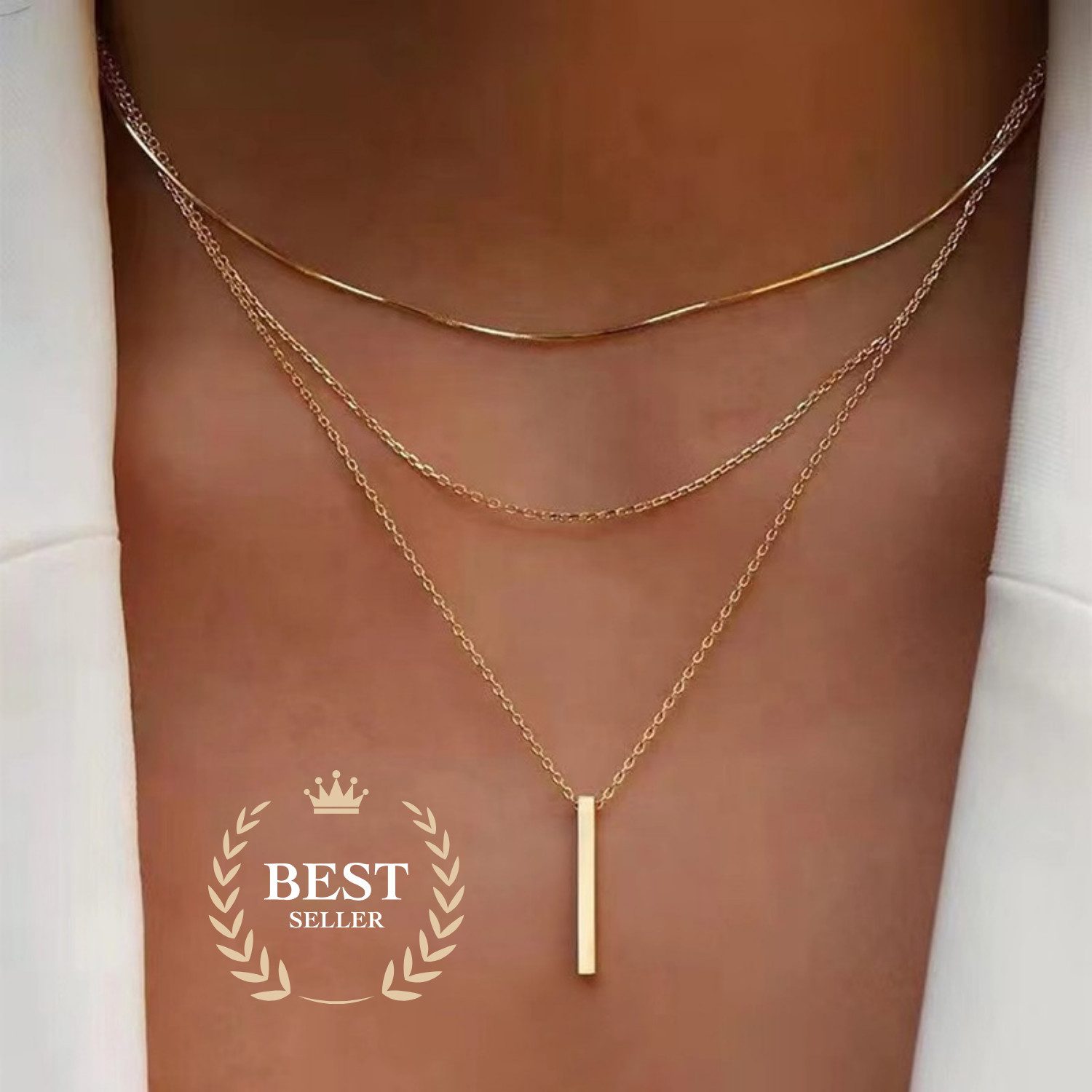 XCOAST Edelstahlkette XCOAST Damen-Halskette aus Edelstahl (inkl. Etui, elegant, schlicht & vielseitig kombinierbar), Perfekte Geschenkidee
