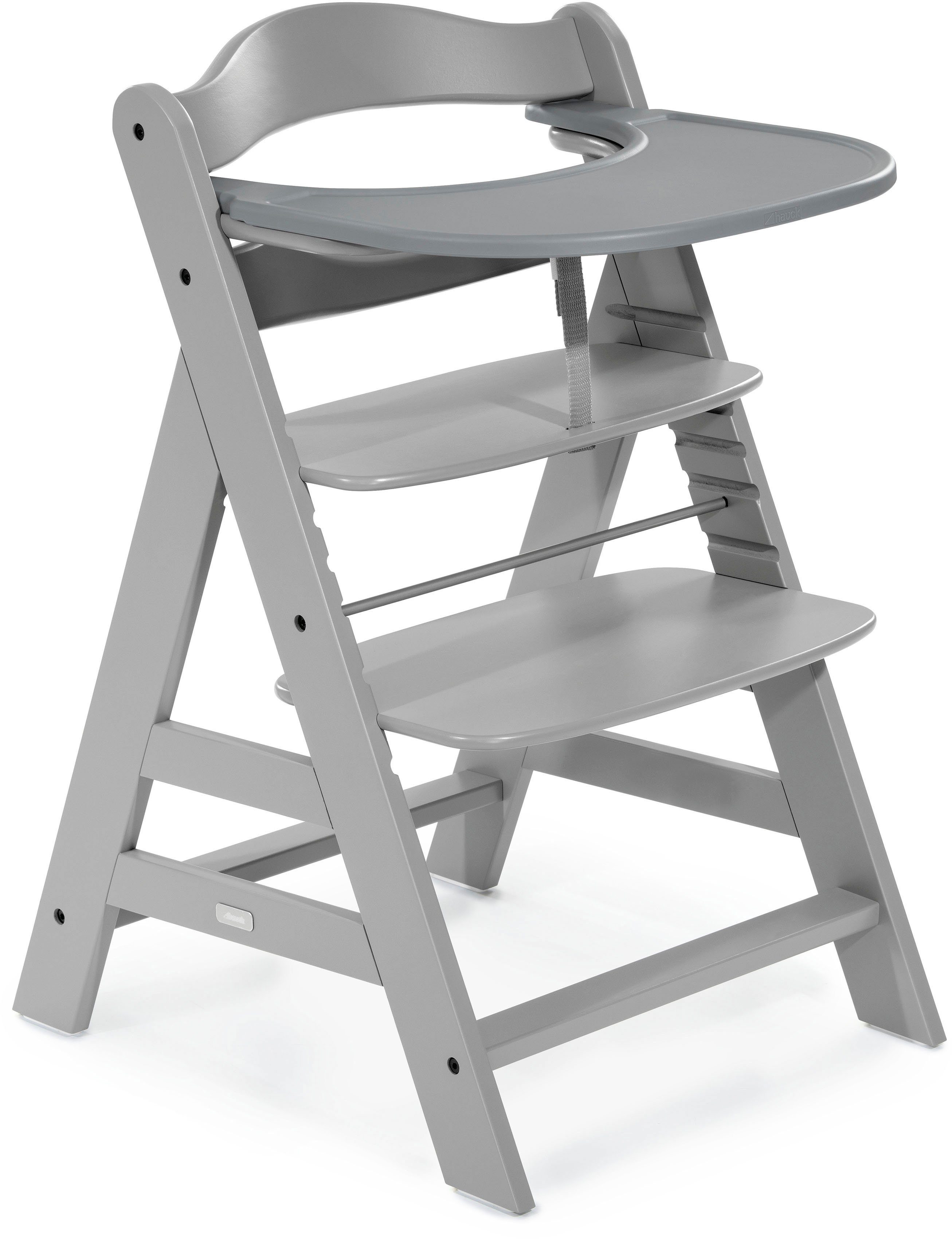 Hauck Hochstuhltablett Alpha Click Tray, grau, Kunststoff, Hauck Hochstuhl Alpha+