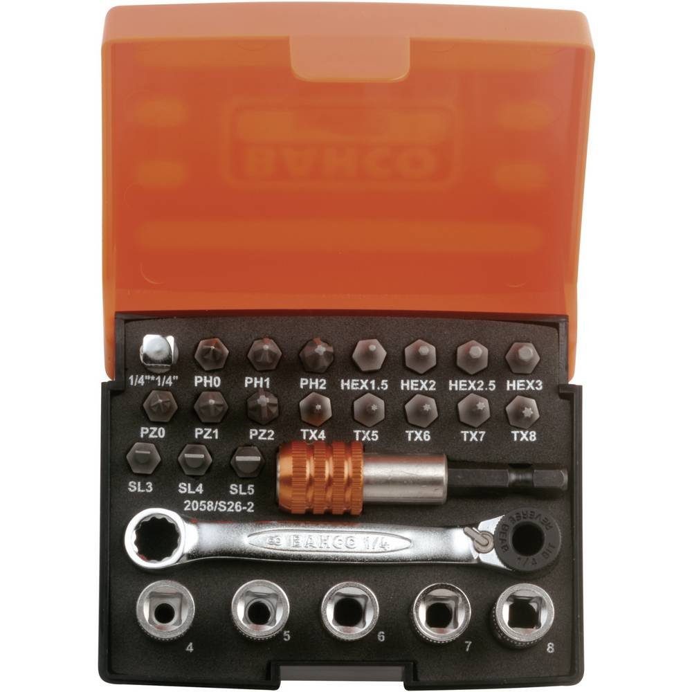 Steckschlüssel Bit-Steckschlüssel-Satz 1/4″, 26tlg