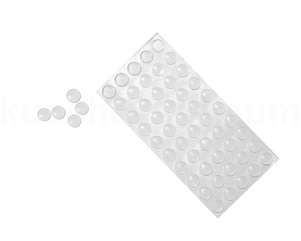 kuechenkonsum Möbelgriff Türanschlagpuffer selbstklebend transparent 50 Stück (50-St), Stück auf Palette