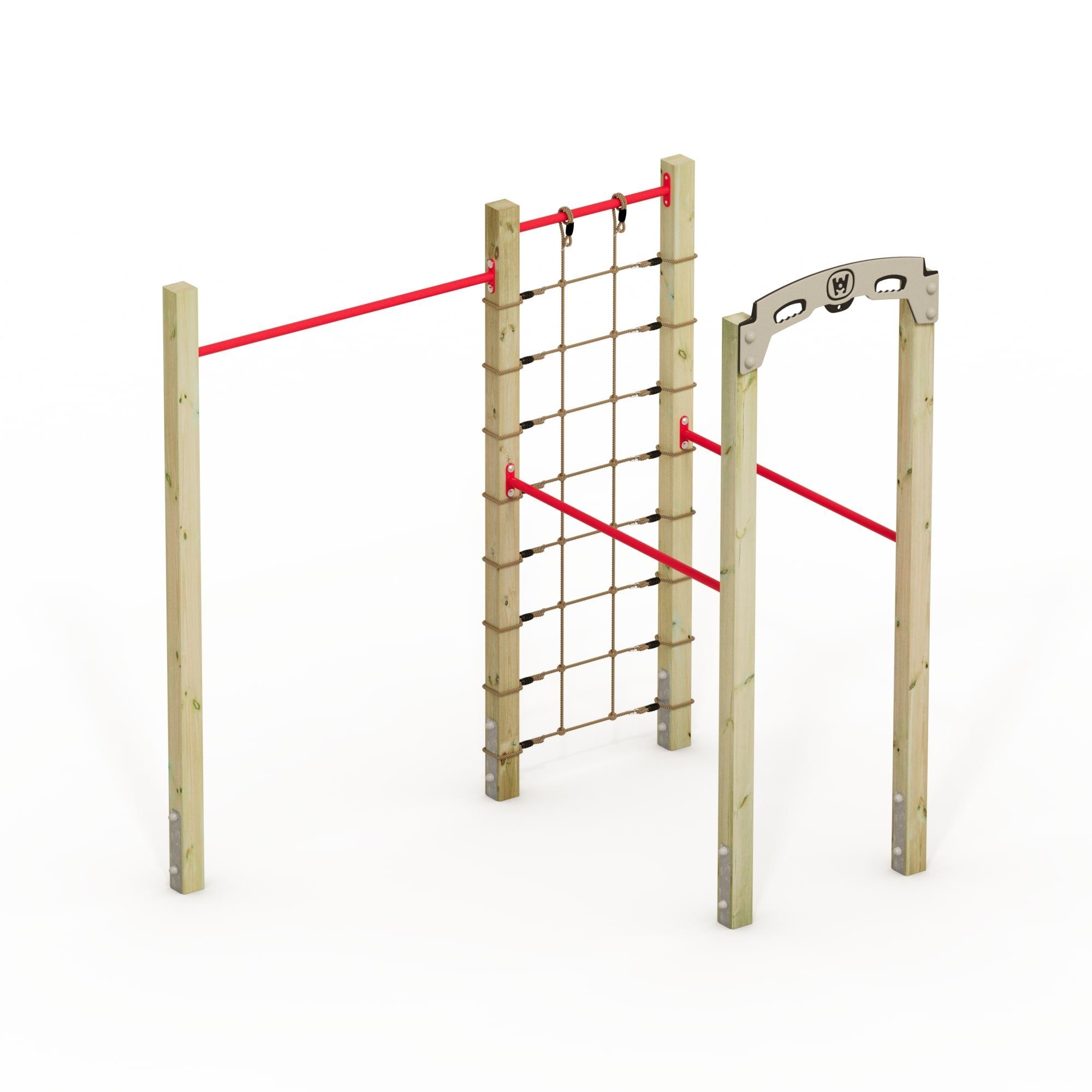 Wickey Sprossenwand FIT Base 520 - Outdoor-Fitnessgerät mit Reck- und Klimmzugstange, (Kraftstation, Fitnessstation, Sportgeräte für zuhause, Workout, Krafttraining, Gymtower, Fitnessturm), 5 Jahre Garantie auf Holz- und HDPE-Teile*