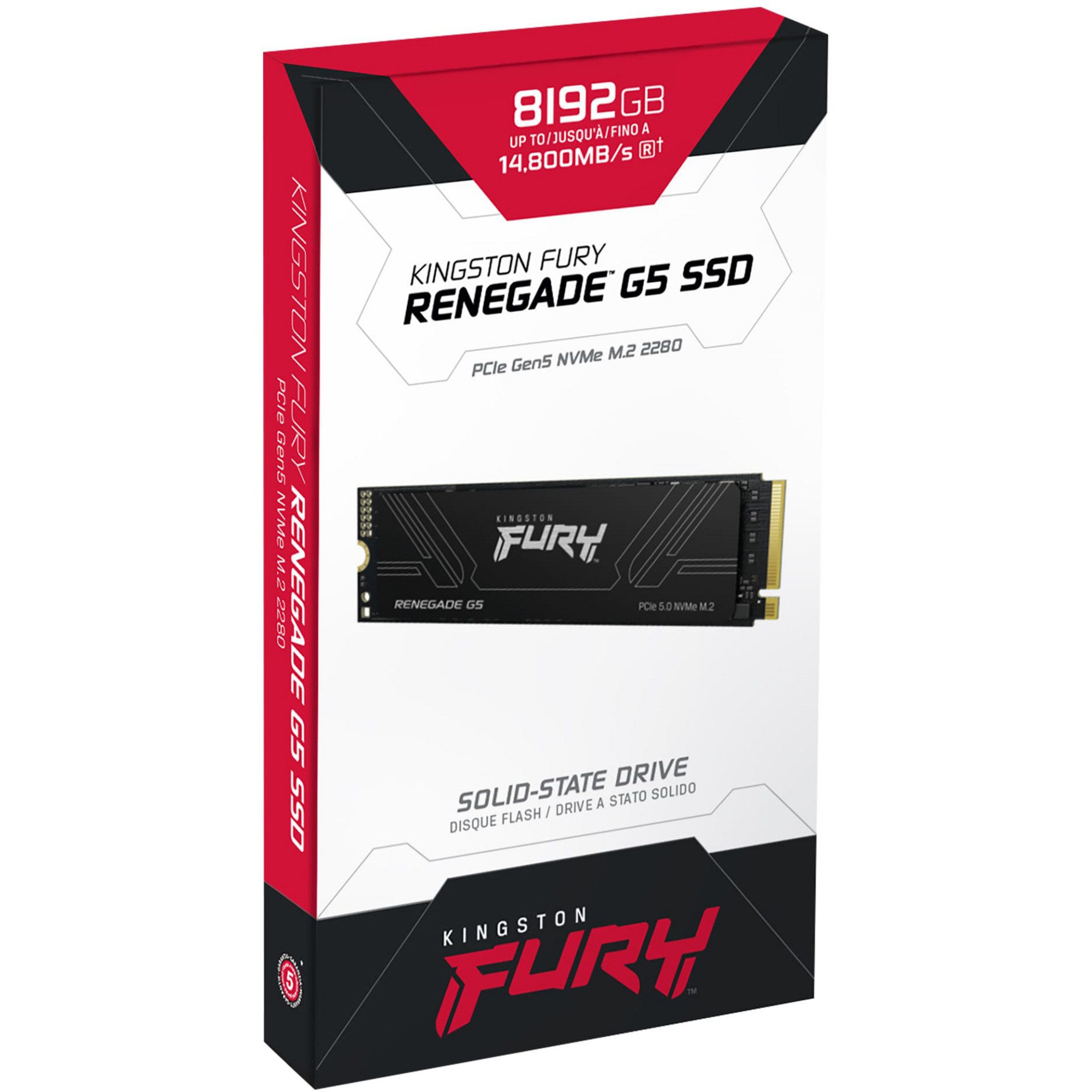 Kingston Kingston FURY Renegade G5 8 TB, SSD, (PCIe 5.0 x4, interne HDD-Festplatte (8 TB) Steckkarte"