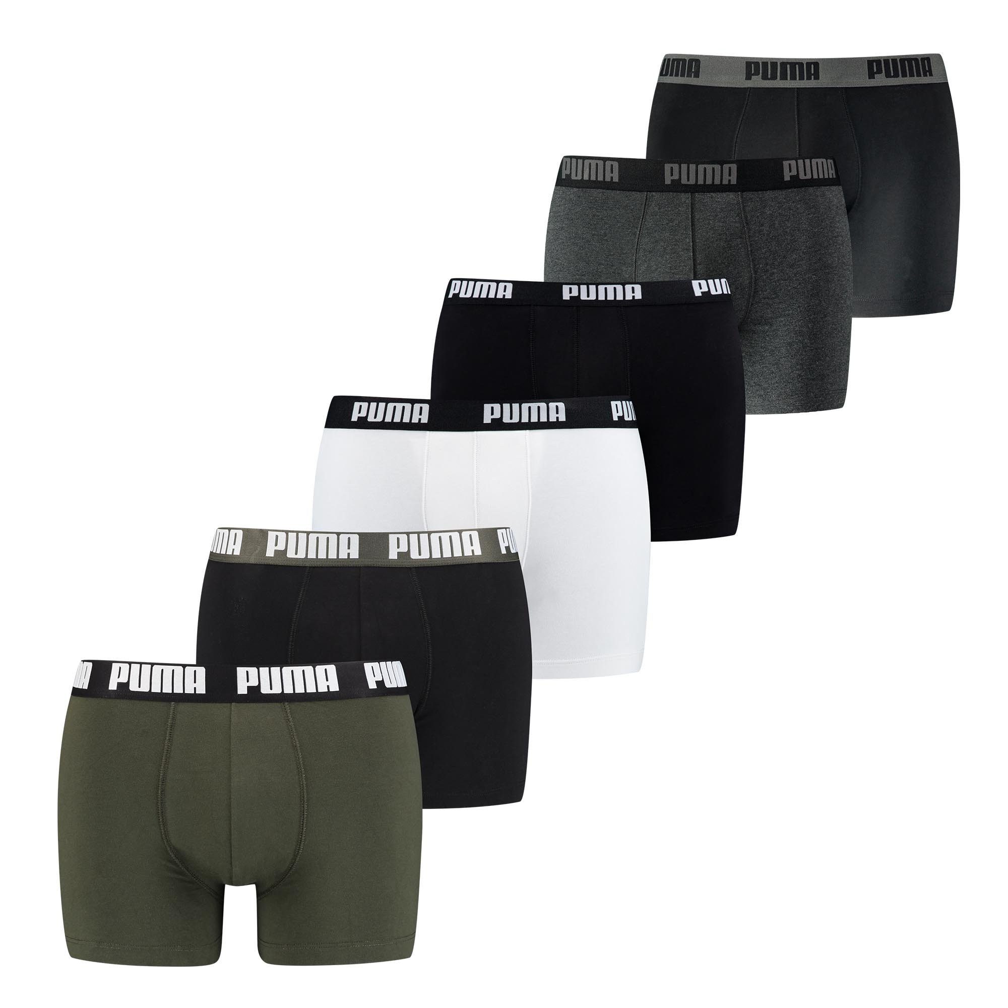 PUMA Boxer Herren Boxershort 6er Pack Baumwolle Basic Boxer (Packung, 6er P günstig online kaufen