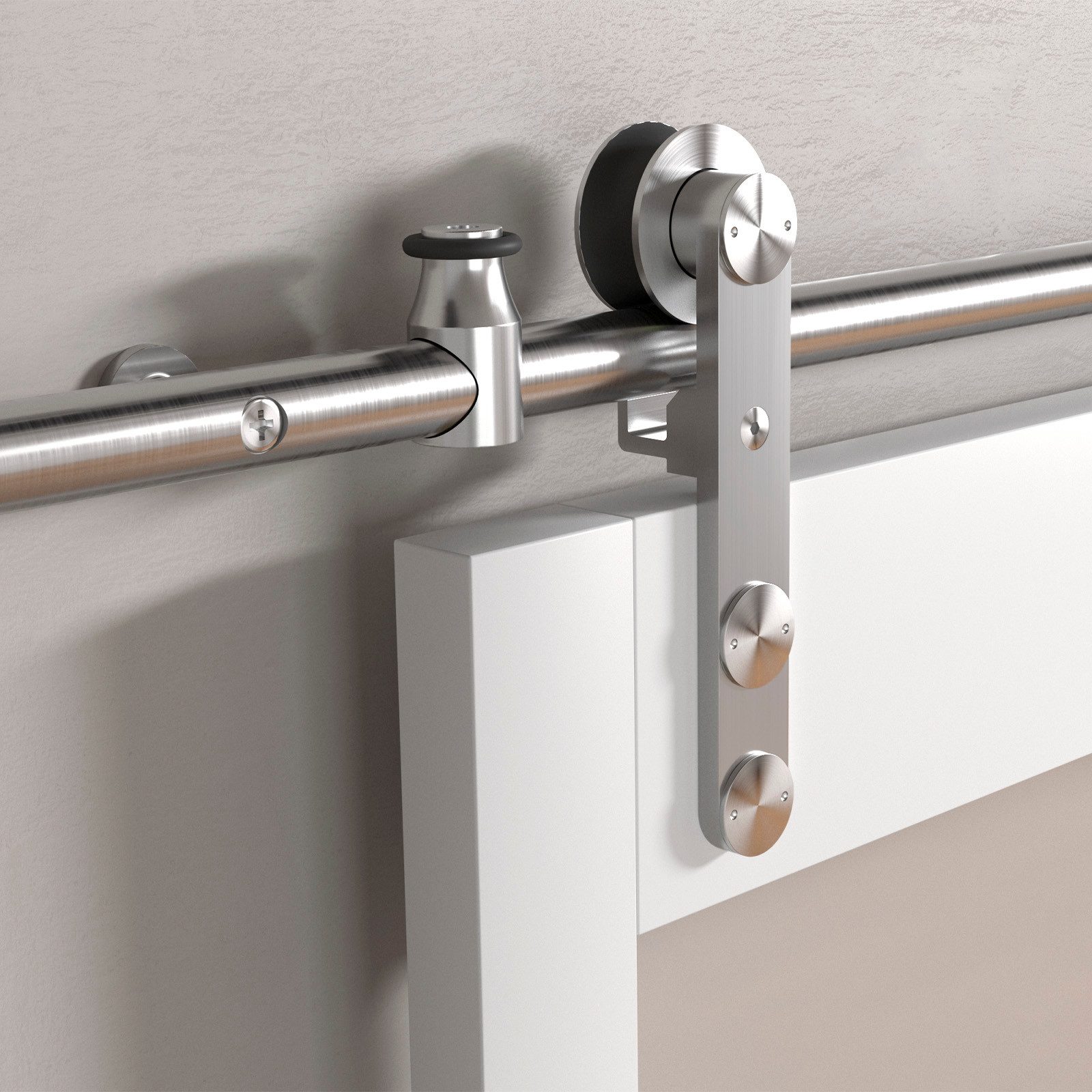 SO-TECH® Schiebetür Beschlag-Set, Edelstahl, mit Türstopper & Bodenführung günstig online kaufen