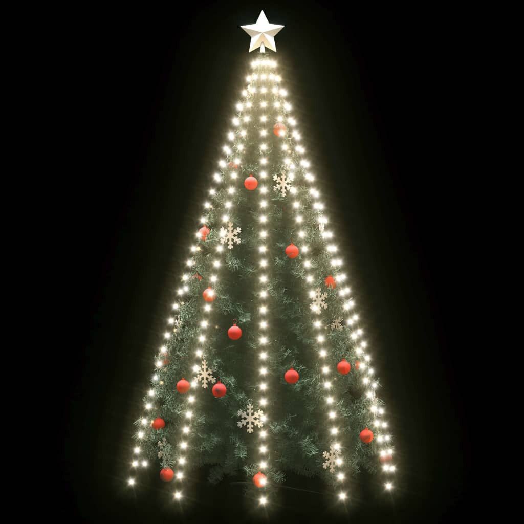 vidaXL Lichterkette 250 cm Weihnachtsbaum-Lichternetz mit 250 LEDs Kaltweiß 250 cm, 250-flammig