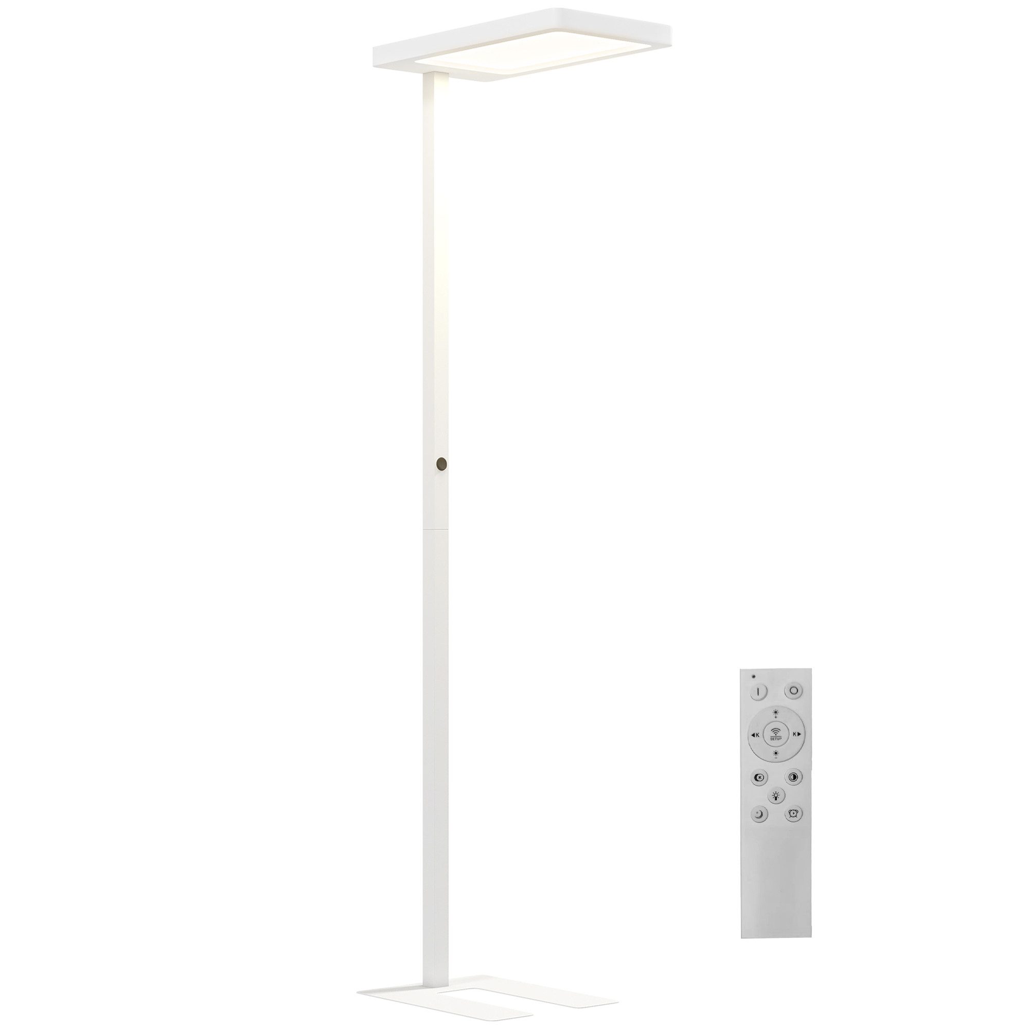 HOMCOM Stehlampe Stehleuchte mit Fernbedienung, Timing-Funktion, Nachtlicht günstig online kaufen
