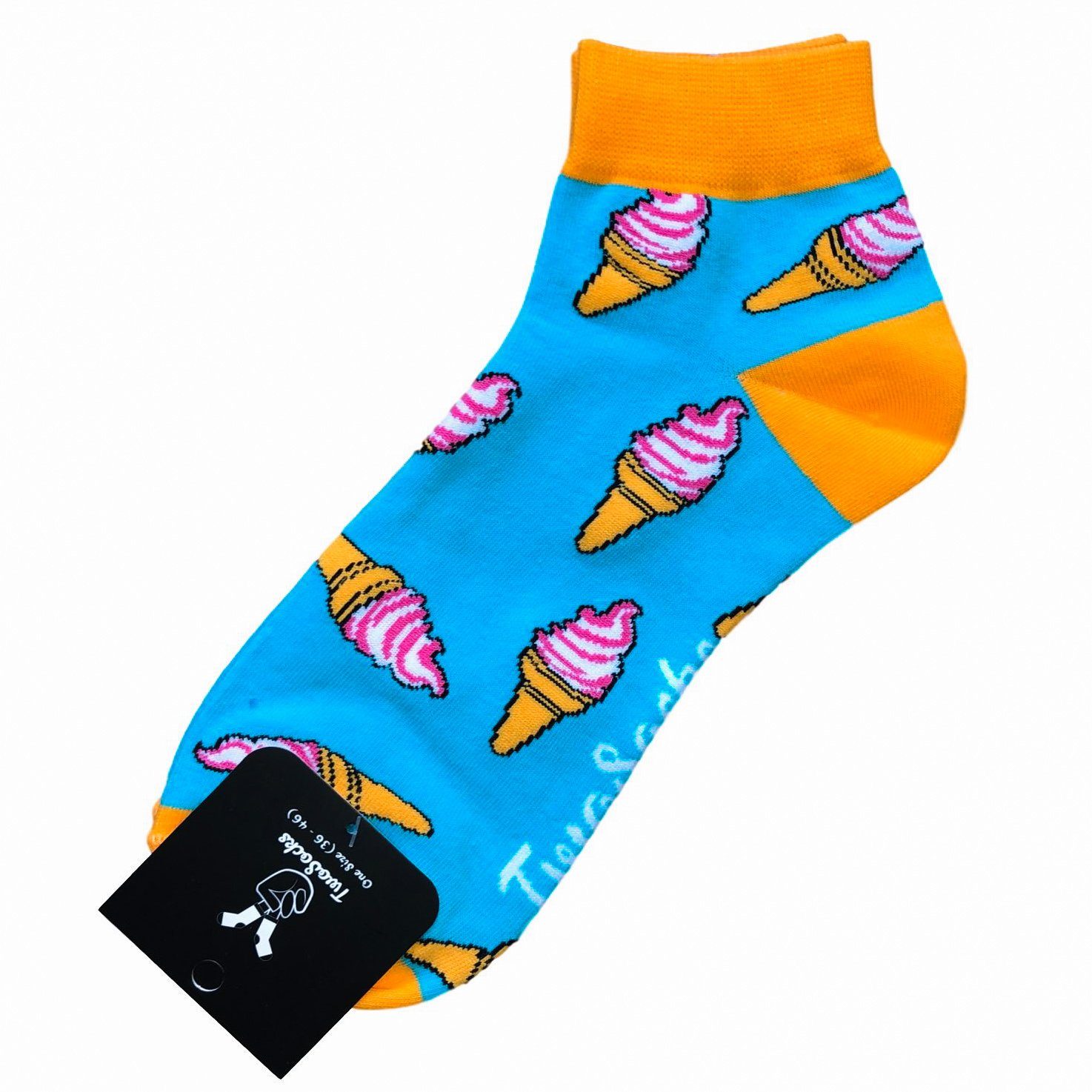 TwoSocks Sneakersocken Lustige Sneaker Socken Damen & Herren aus Baumwolle, Einheitsgröße