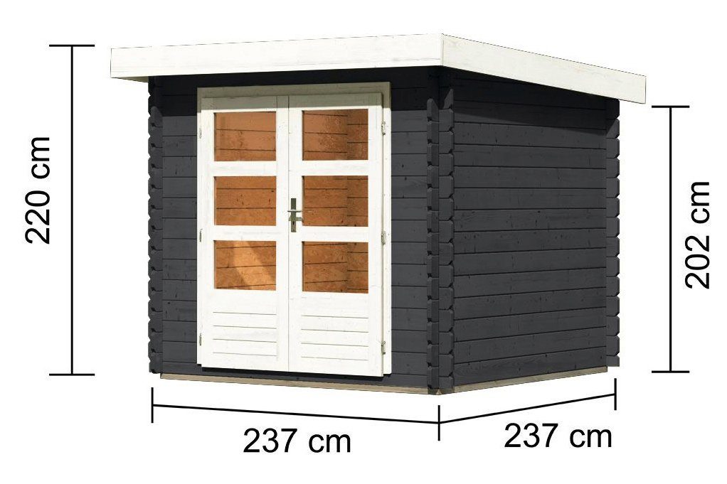 Gartenhaus (Set), 2, cm, Schloßsee Fußboden im Haus mit KONIFERA 255x273 BxT: