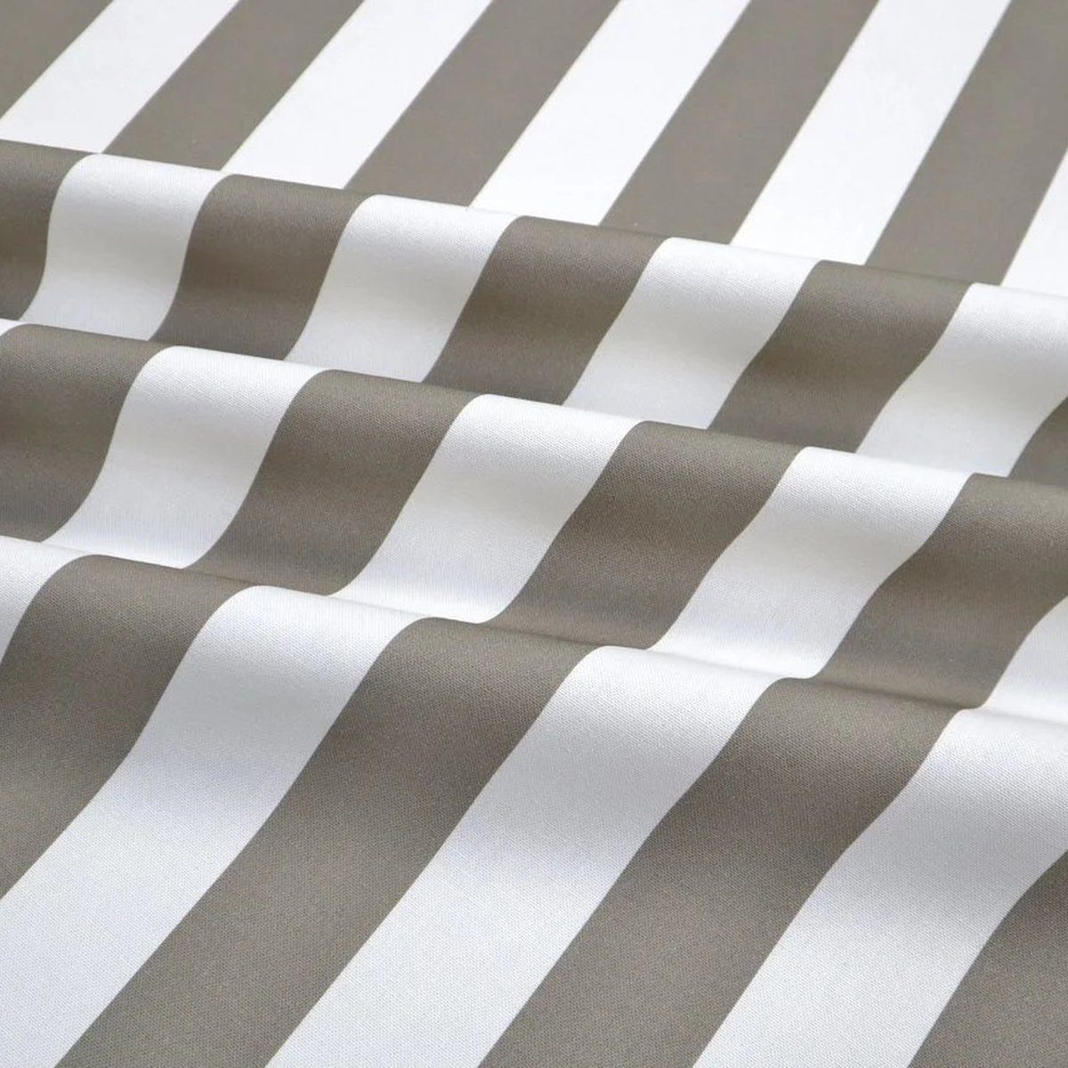 Thumbnail - Stofferia Stoff Dekostoff Streifen Halbpanama Taupe, Breite 140 cm, Meterware