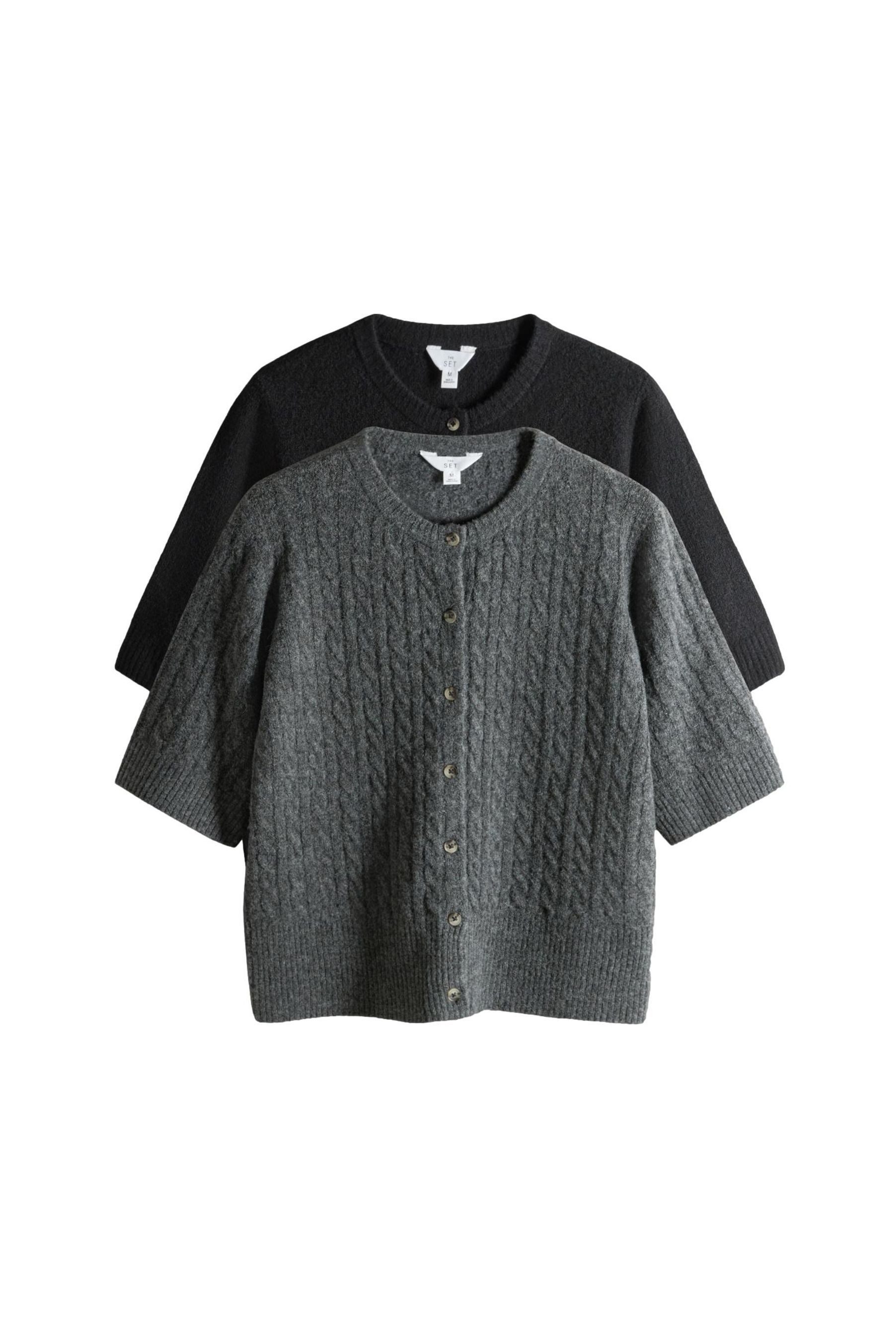 The Set Strickjacke The Set Kurzärmelige Strickjacken, 2er-Pack (2-tlg) günstig online kaufen