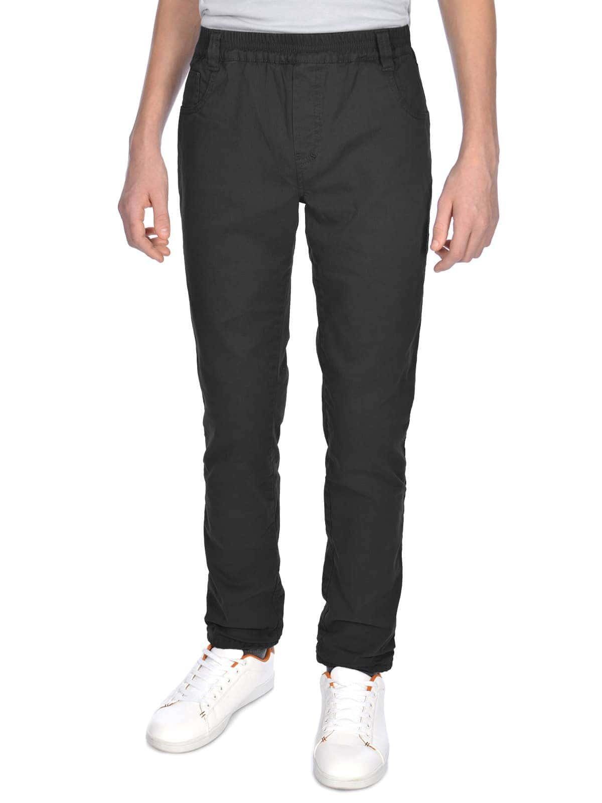 BEZLIT Thermojeans Jungen Thermo Chino Hose Gummizugbund (1-tlg) mit ekastuschem Bund Schwarz