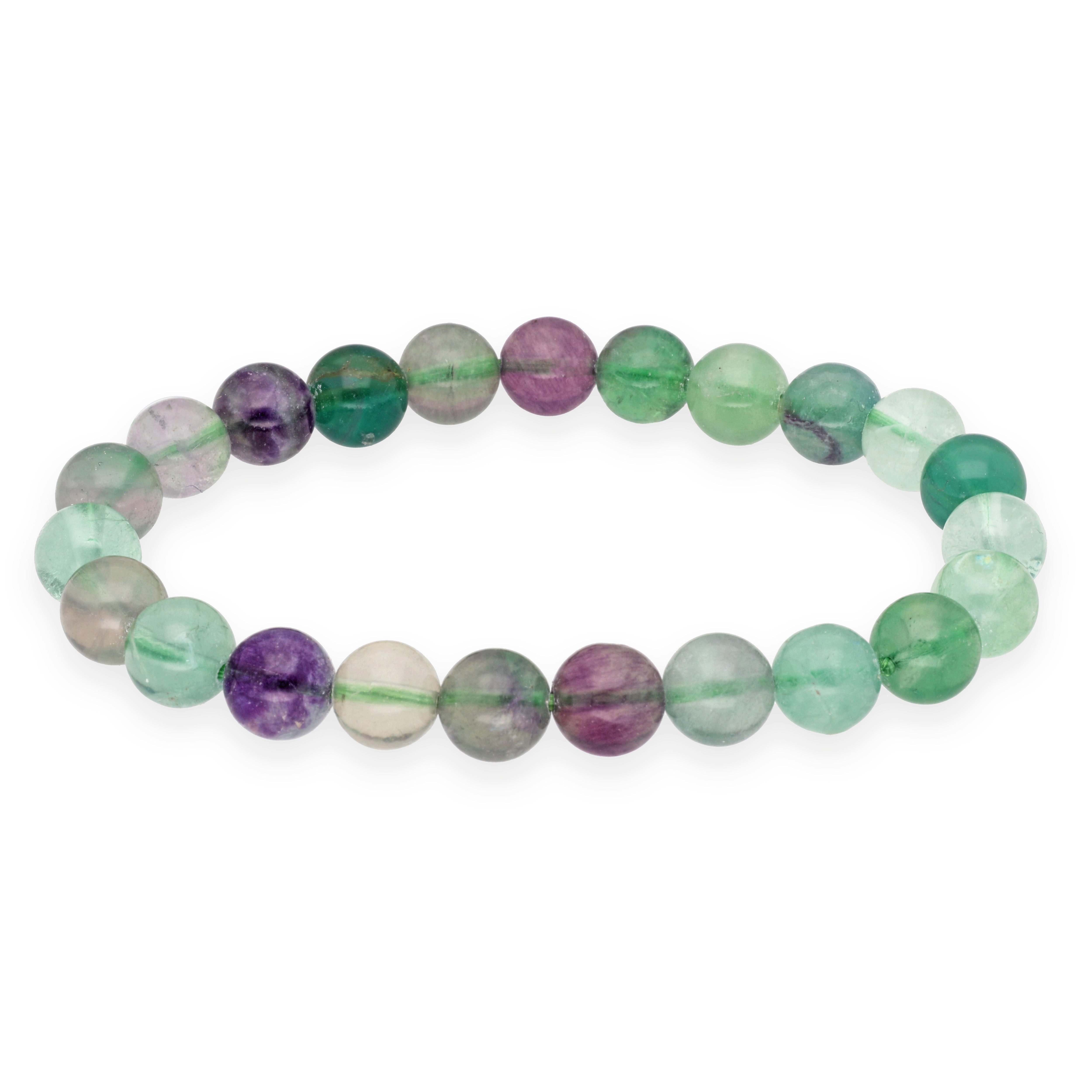 Lebensquelle Plus Armband Fluorit Kugelarmband, 8 mm