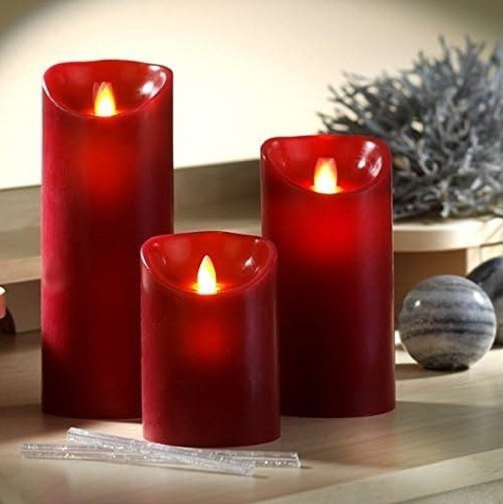 Luna24 simply great ideas... LED-Kerze 3er-Set, magische LED-Kerze mit täus günstig online kaufen