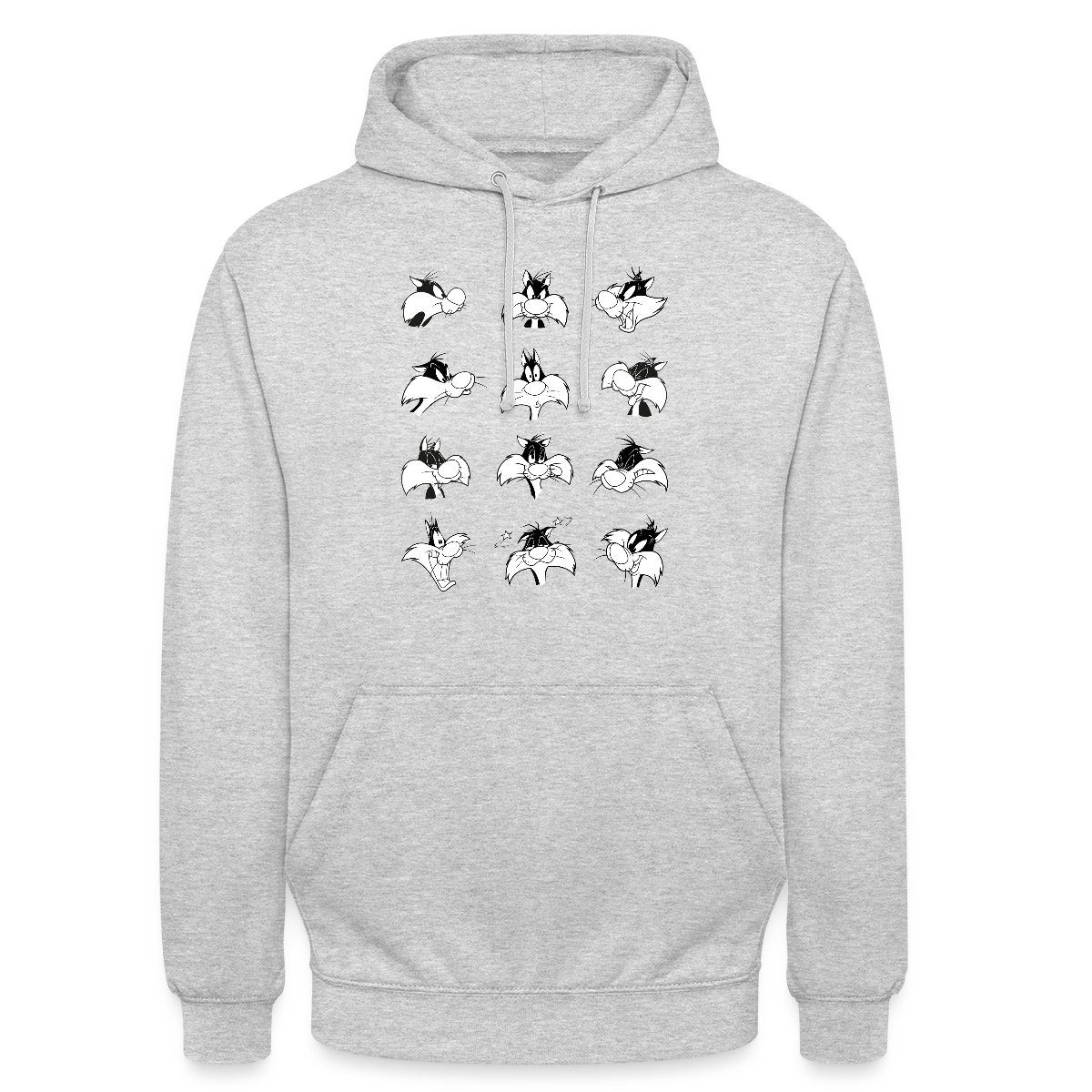 Hoodie Looney Tunes Sylvester Charakter Gesichtsausdrücke Unisex Hoodie
