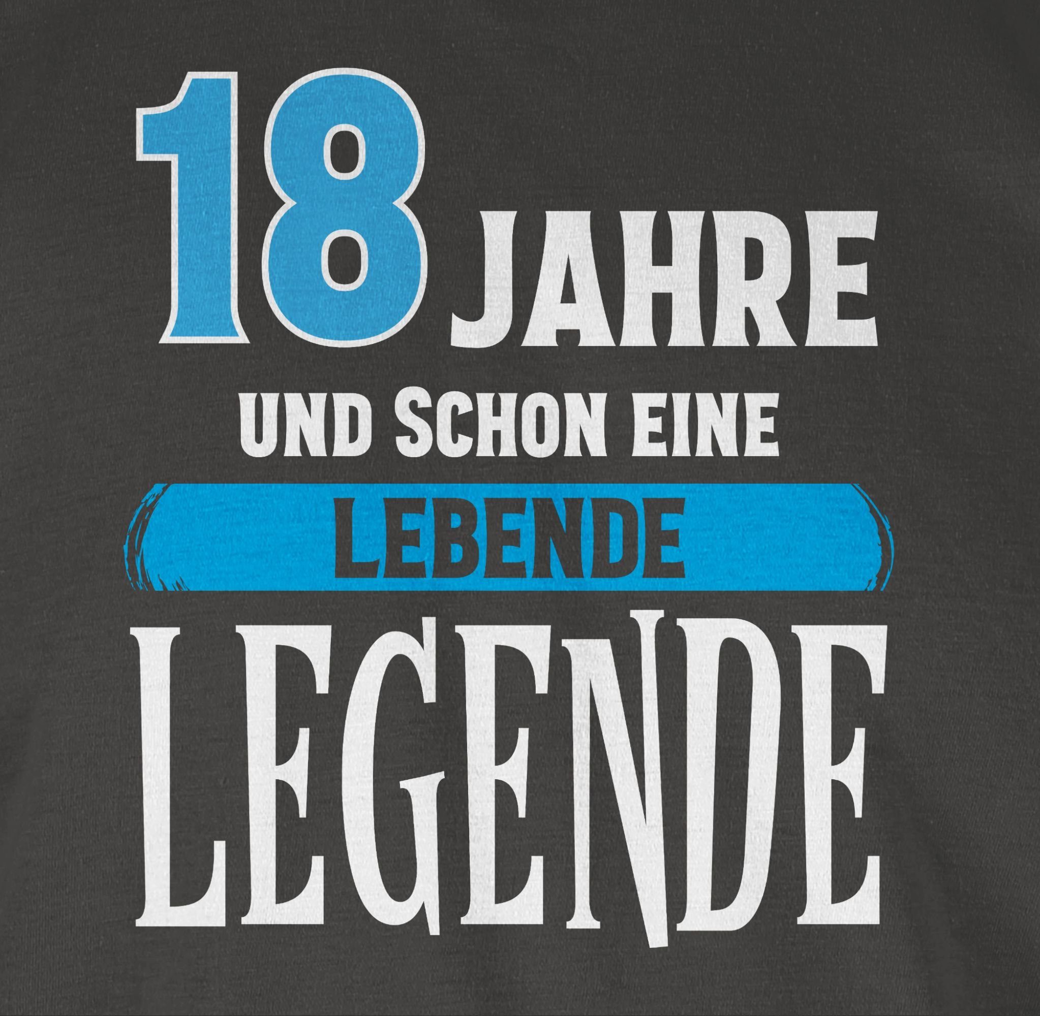 Shirtracer T-Shirt Achtzehnter Legende Dunkelgrau 18. 3 Geburtstag