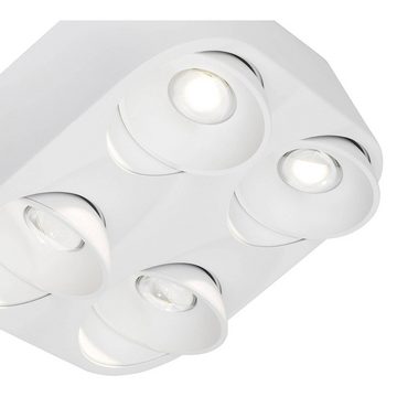 AEG LED Deckenleuchte Strahler Leca Weiß 4 x 9W 3400lm warmweiß 3000K schwenkbar, LED fest integriert, Warmweiß