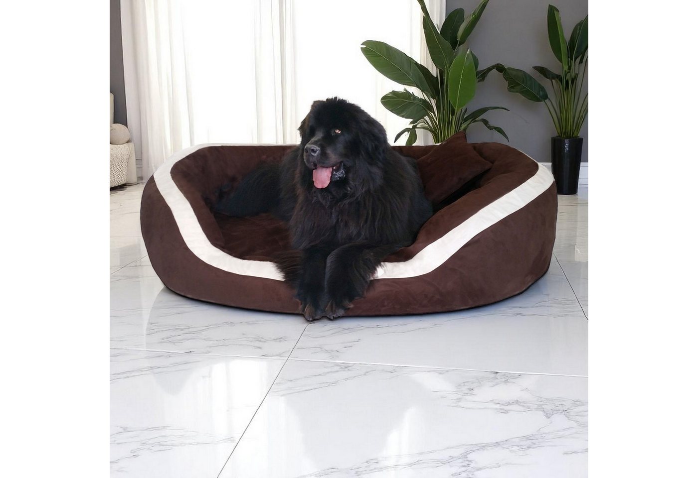 Thumbnail - tierlando® Tierbett PEPPER Orthopädisches Hundebett Hundesofa Velours MEGA DICK & WEICH
