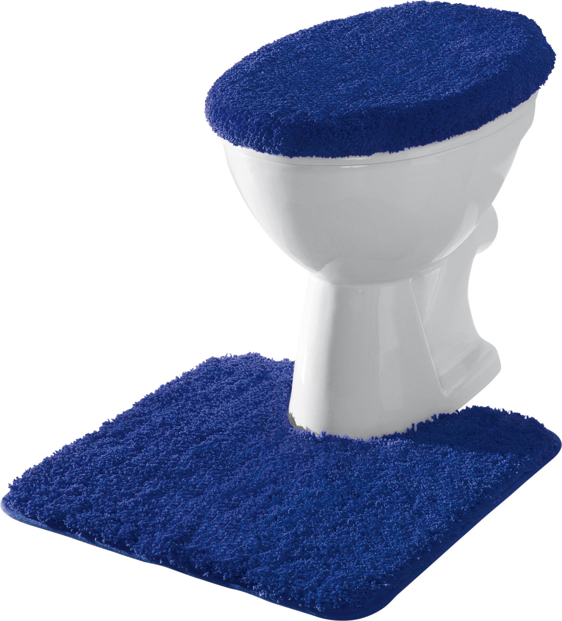 Erwin Müller Badematte Stand-WC-Set "Rhodos" 2-teilig, Gummizug:, eckig mit Ausschnitt, Uni