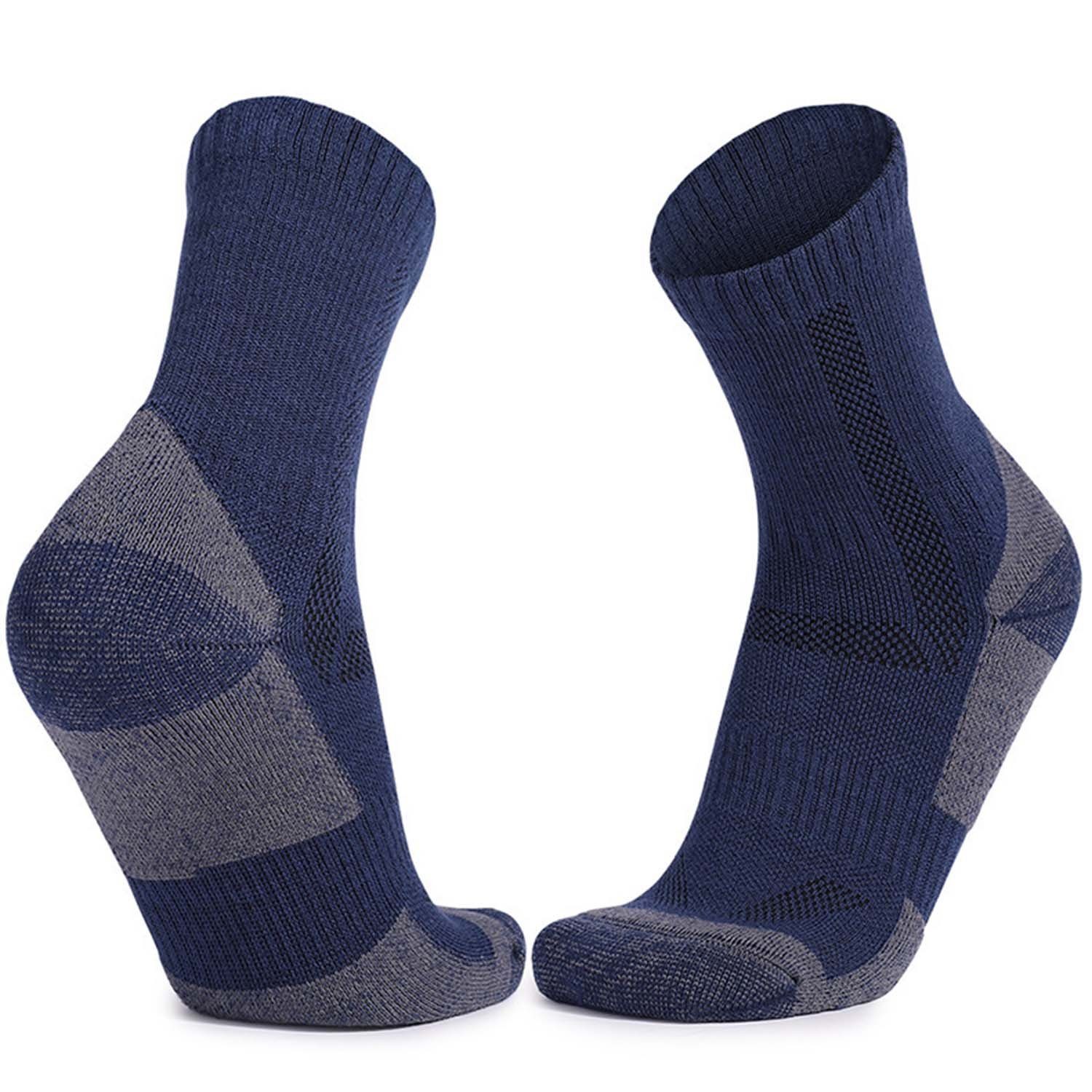 Paar 1 Winter Sportsocken Socken Herren Komfortsocken schweißabsorbierend Warme Dunkelblau Daisred rutschfest,