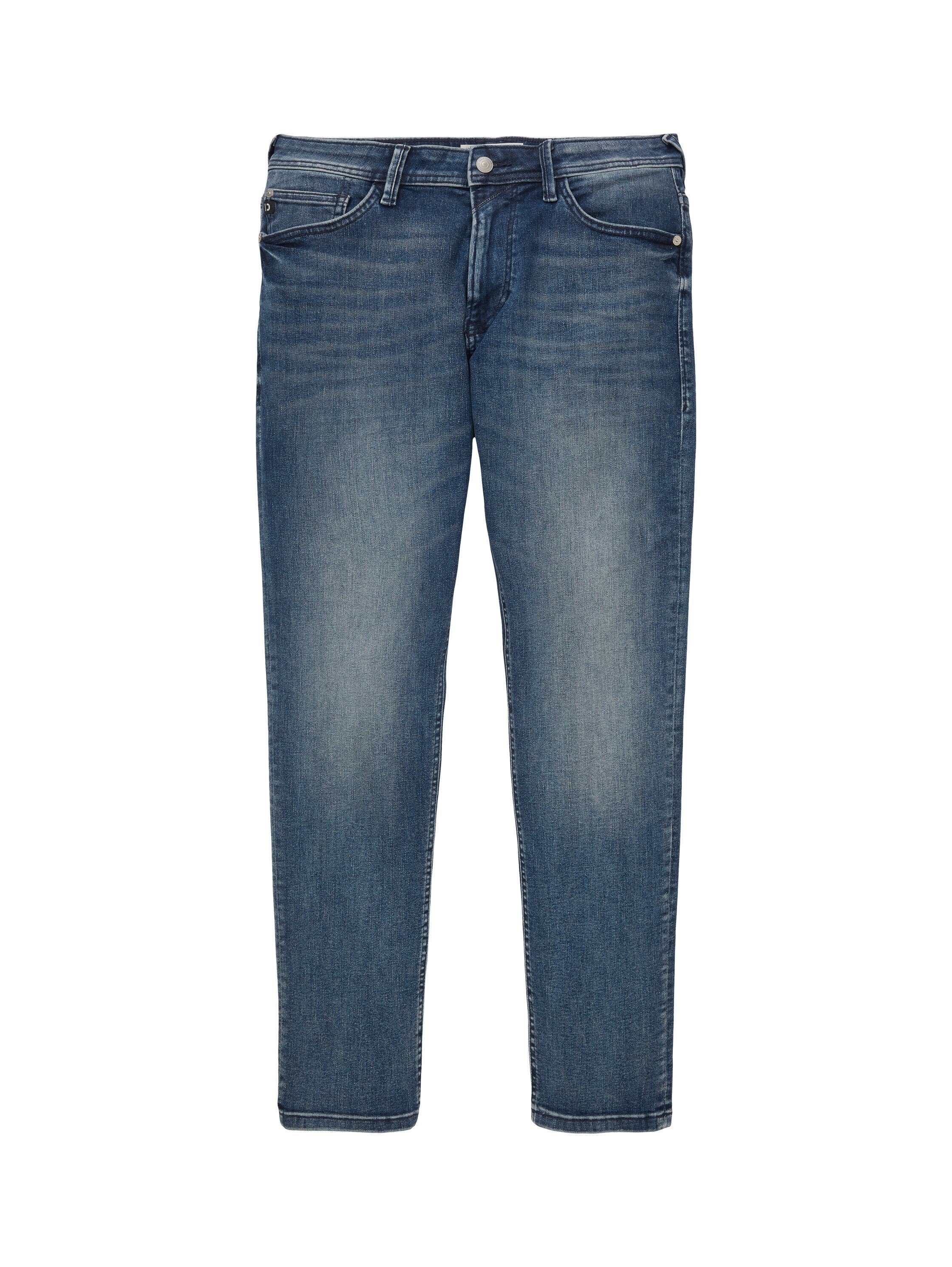 TOM TAILOR Denim Slim-fit-Jeans mit tinted Logo-Badge blue