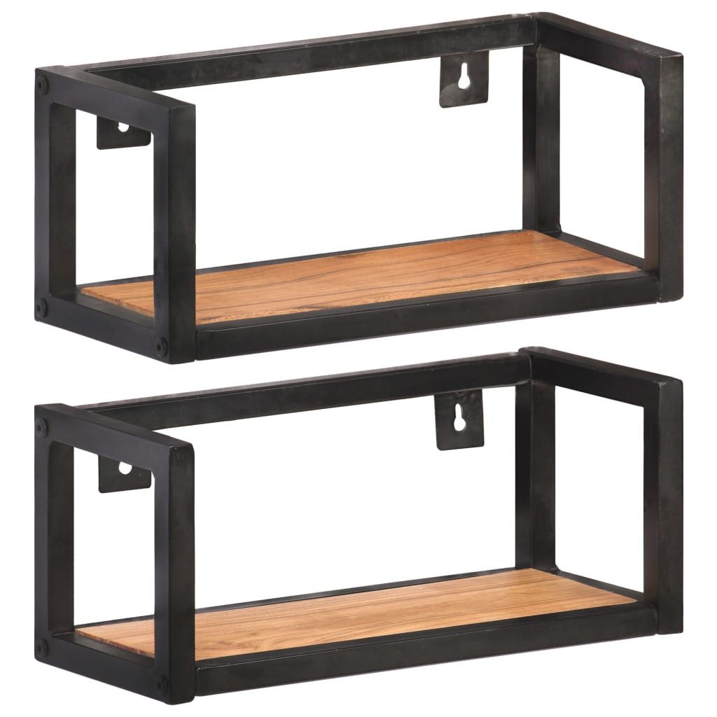 vidaXL Regal Wandregale 2 Stk. 40 cm Massivholz, 2-tlg.