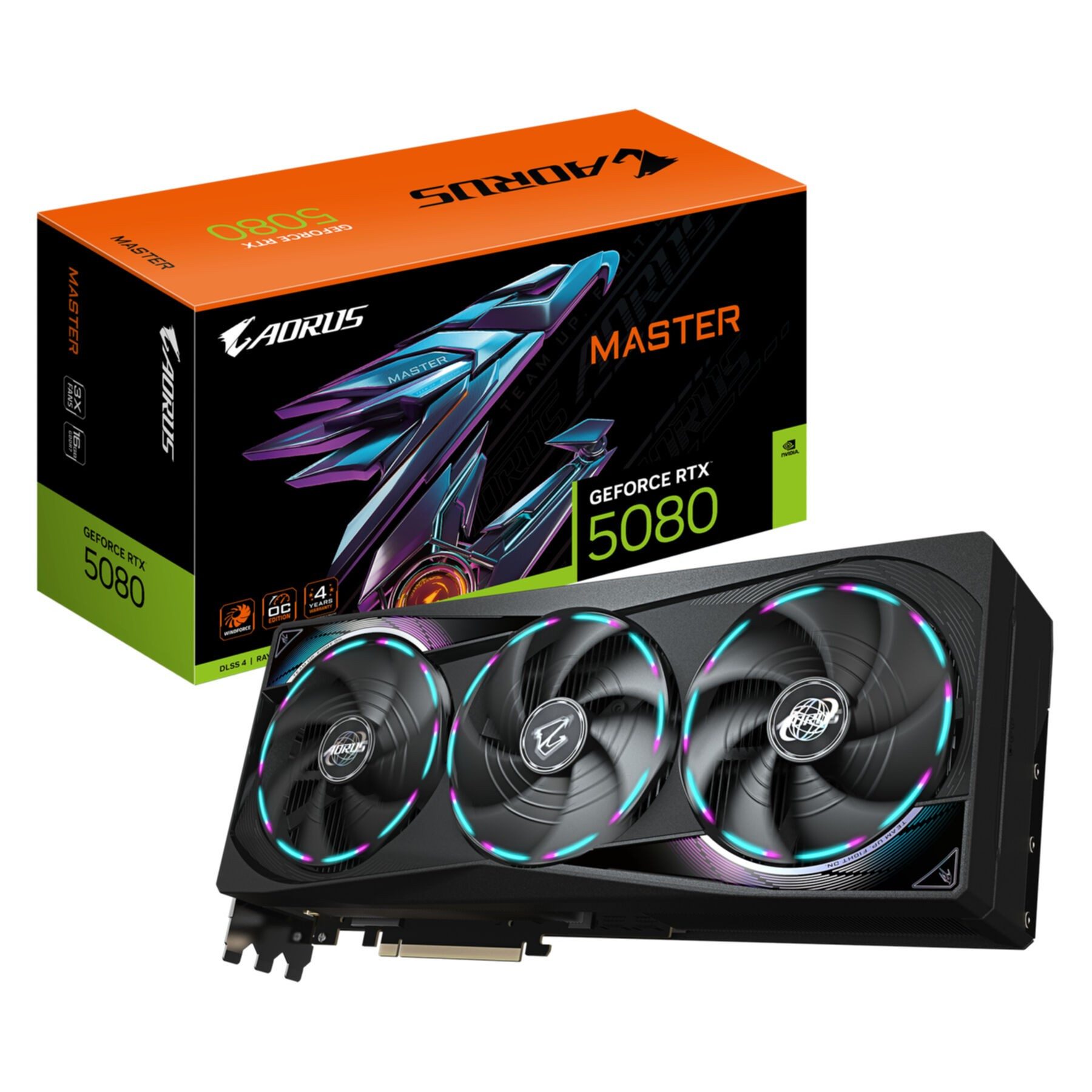 Gigabyte AORUS GeForce RTX 5080 MASTER 16G Grafikkarte - 16GB GDDR7, 256 Bit, P Grafikkarte