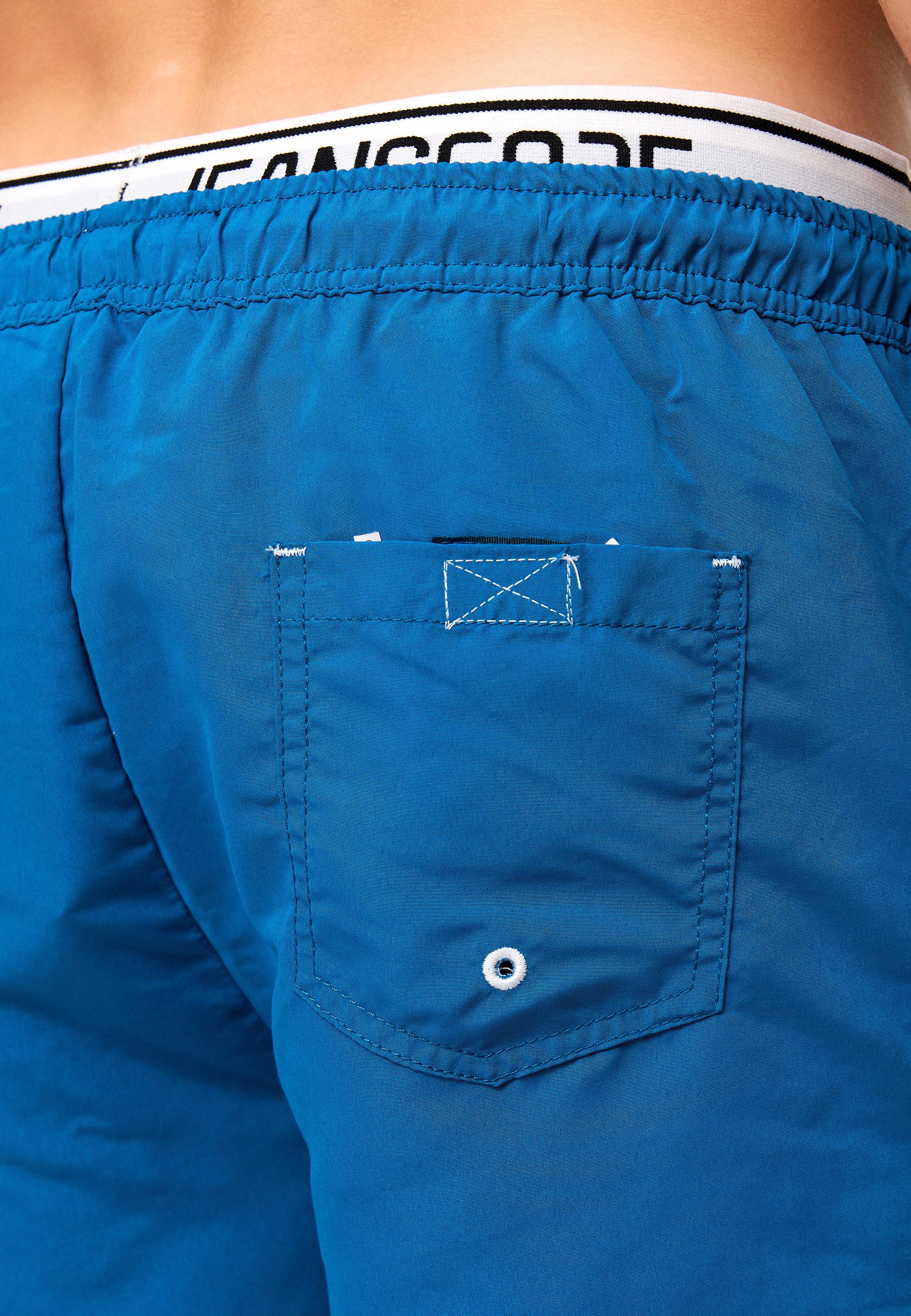 Indicode Badeshorts Herren Solomon Schwimmshorts mit elastischem Bund und Kordelzug