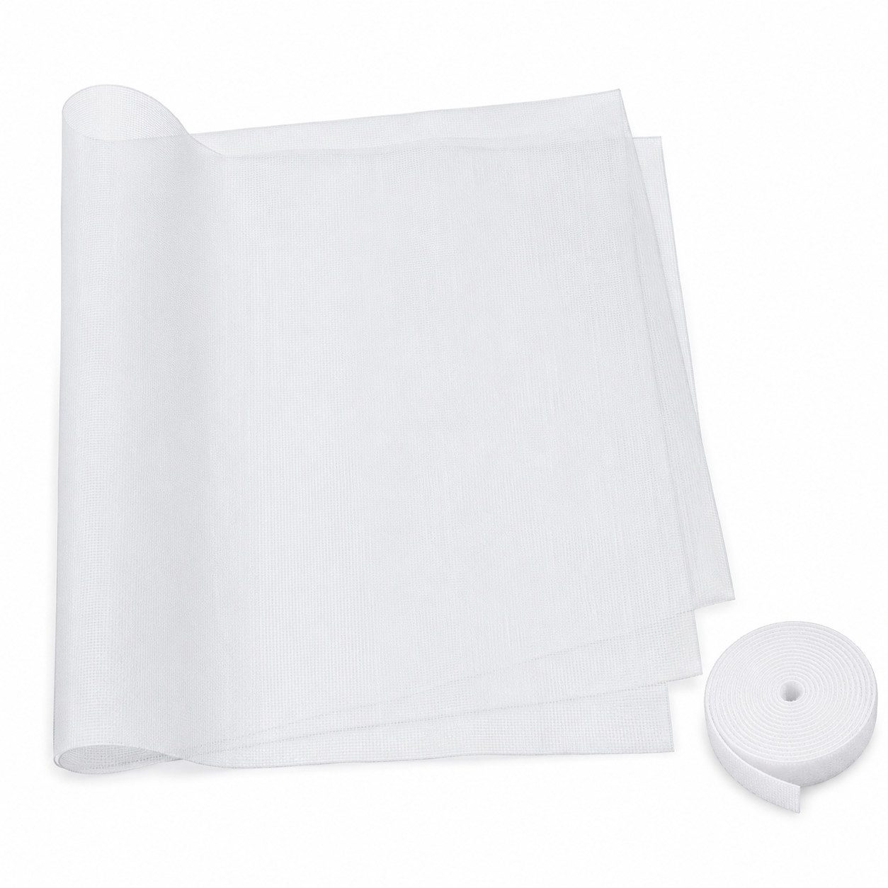 Testrut Fliegengitter-Gewebe Fliegengitter 100 x 130 cm Weiß mit Klettband, (1-St)