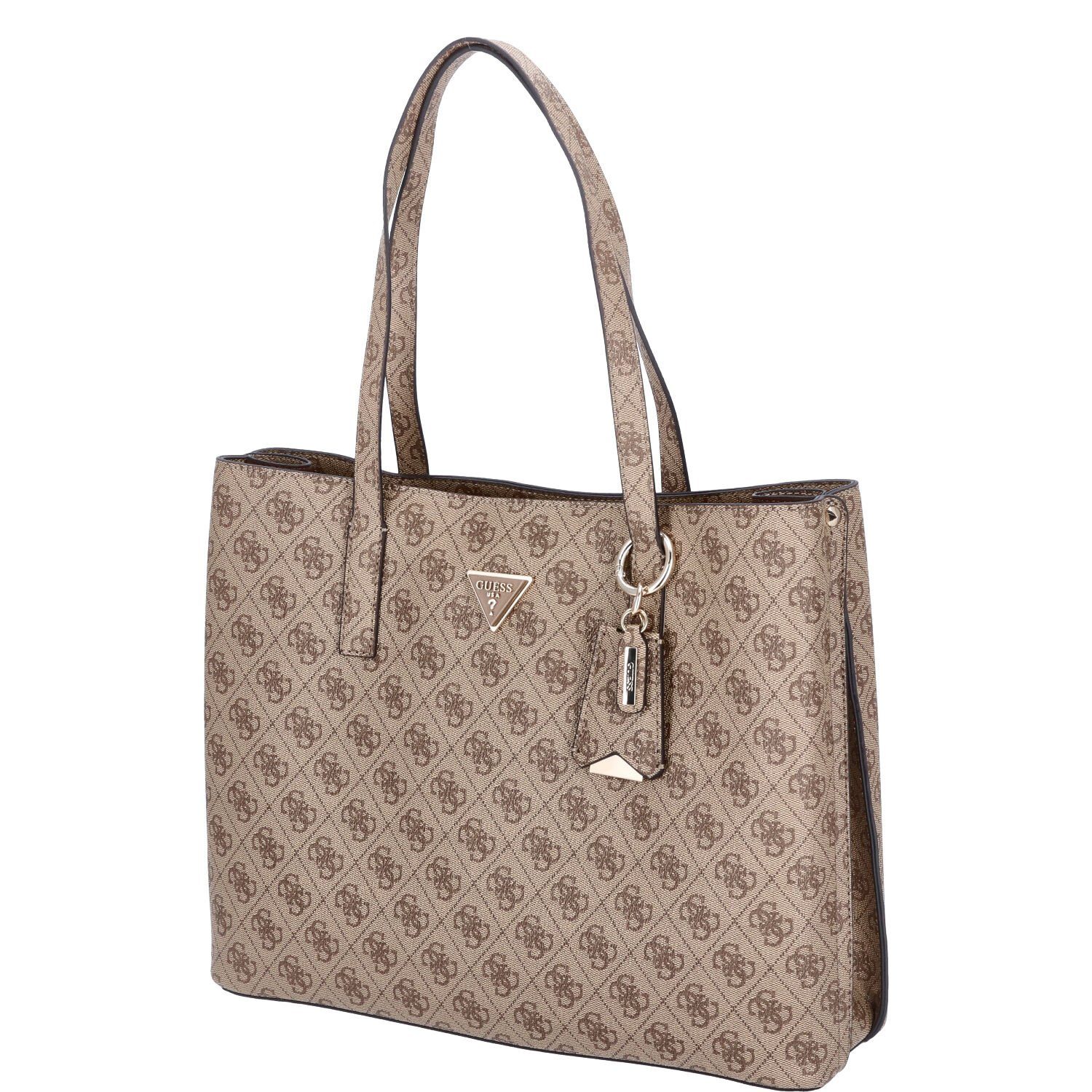 Guess Umhängetasche GUESS Damen Shopper Meridian Latte Logo (1-tlg)