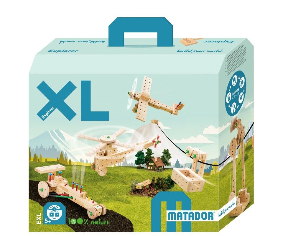 Matador MATADOR 11151 - Explorer EXL, Baukasten, Holz, 902 Teile, Konstrukt... Konstruktions-Spielset