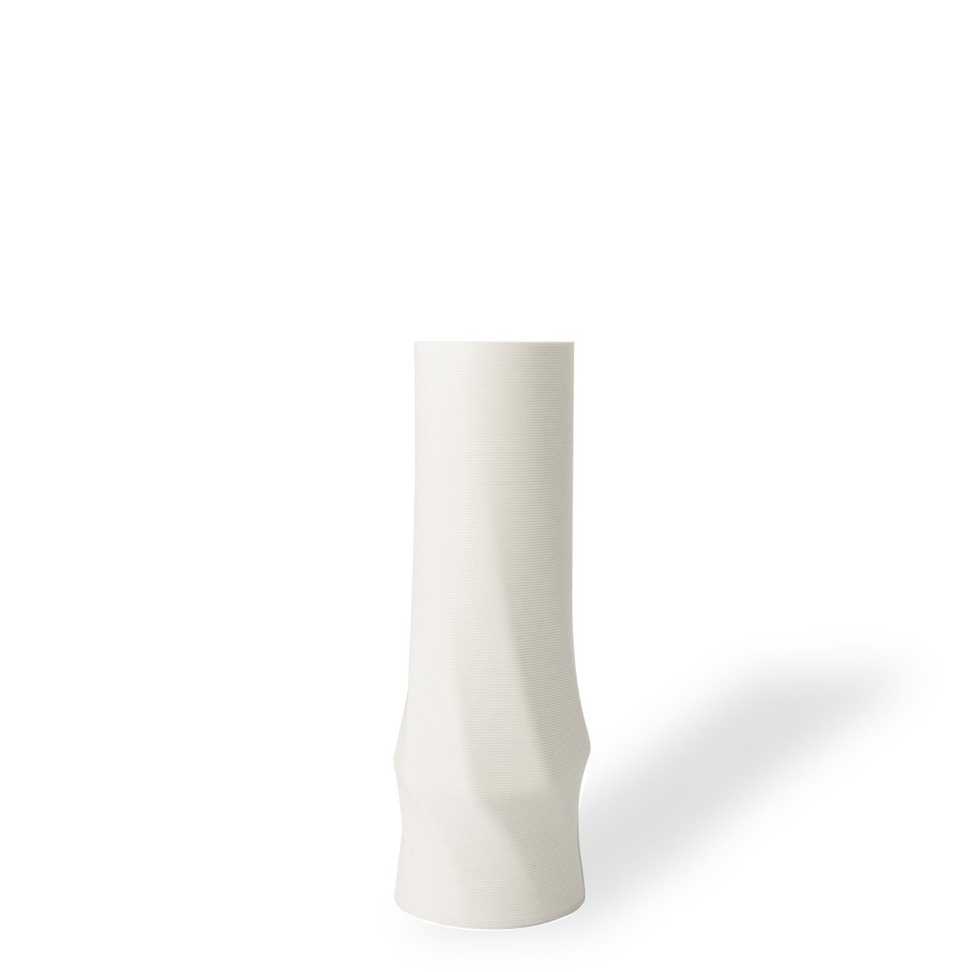 Shapes - Decorations Dekovase the vase - circle (basic), 3D Vasen, viele Farben, 100% 3D-Druck (Einzelmodell, 1 Vase), Wasserdicht; Leichte Struktur innerhalb des Materials (Rillung) Weiß