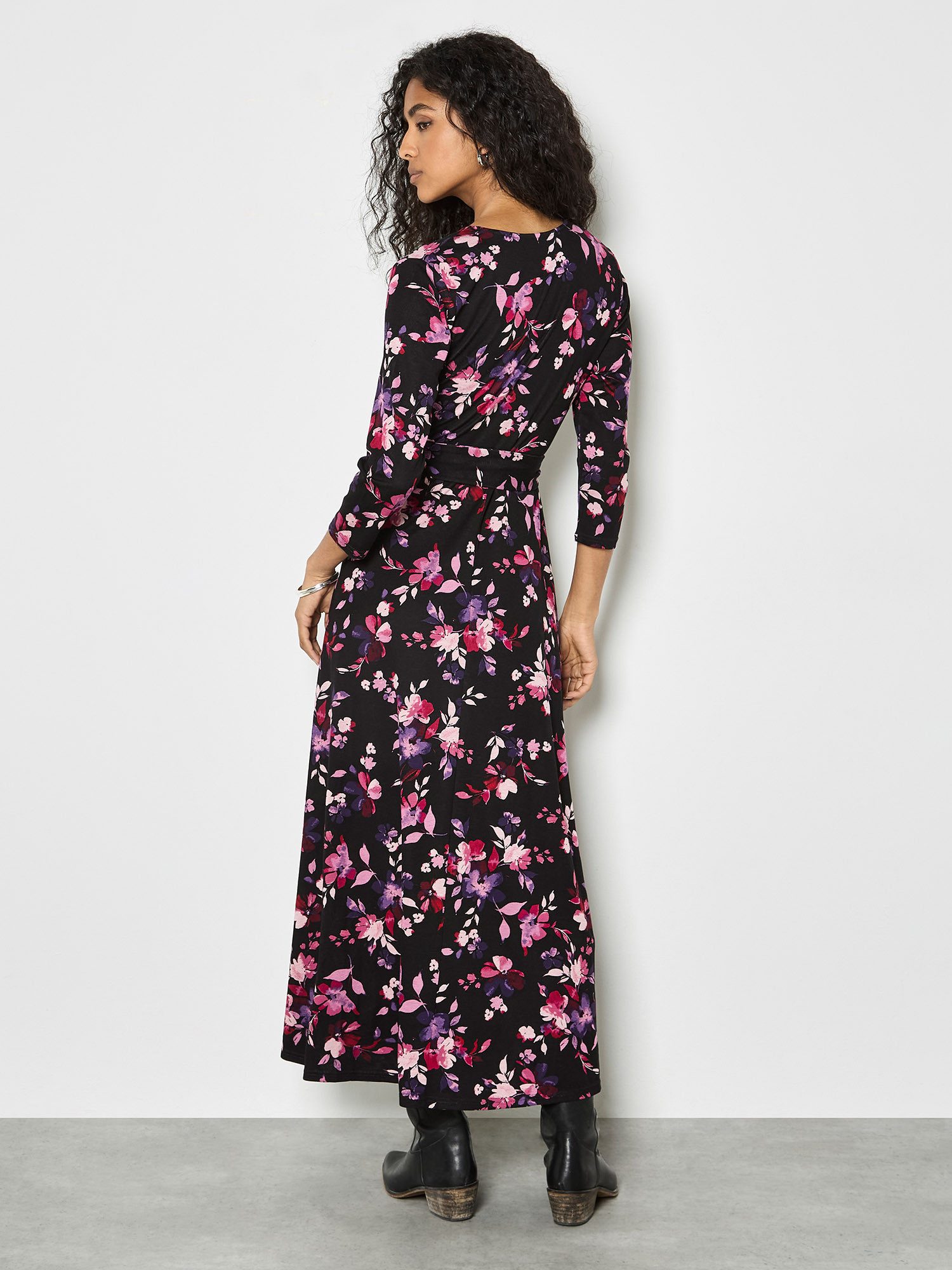 Apricot Druckkleid Maxikleid (2-tlg., mit Taillenband) mit Blumenmuster – Bild 4 von 4