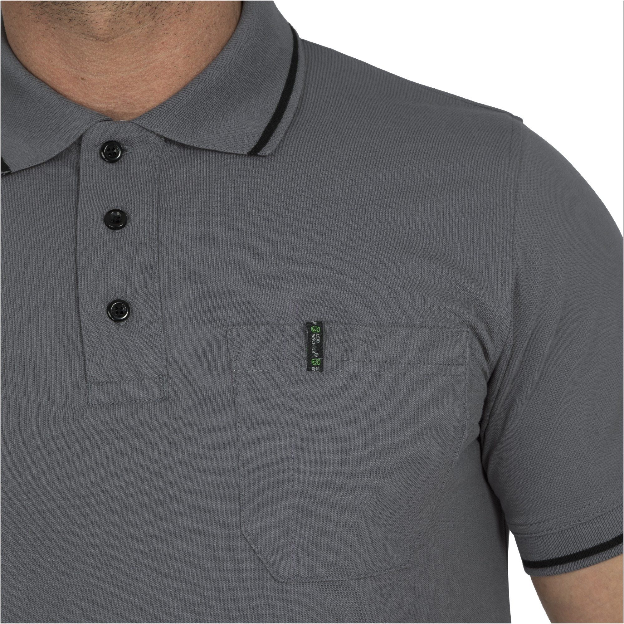 Leibwächter Poloshirt Flex-Line Herren Poloshirt kurzarm, mit Brusttasche & Stifttasche (Bequeme Workwear, antibakterielle, Antigeruchs- und Antipilling-Ausrüstung) 50% Baumwolle & 50% Polyester, 220g/m²