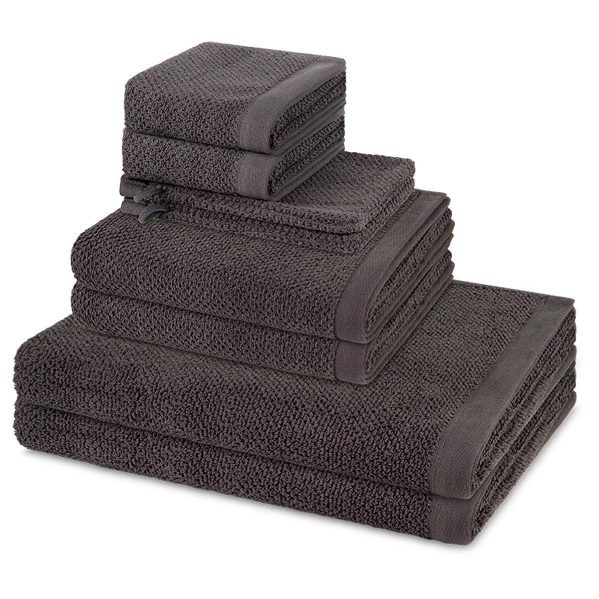 Möve Handtuch Set Bliss, Walkfrottee (Spar-Set, 8-St), 2 X Wasch- 2 X Gäste- 2 X Dusch- 2 X Handtuch im Set - Baumwolle